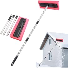 Snow Roof Rake, Foam Head Roof Snow Rake, Foam Broom Scraper for Clearing, Adjustable Telescoping No-Scratch Snows Broom, for Windshields, Solar Panels and Shingle Overhangs 78.7inch/2.0m