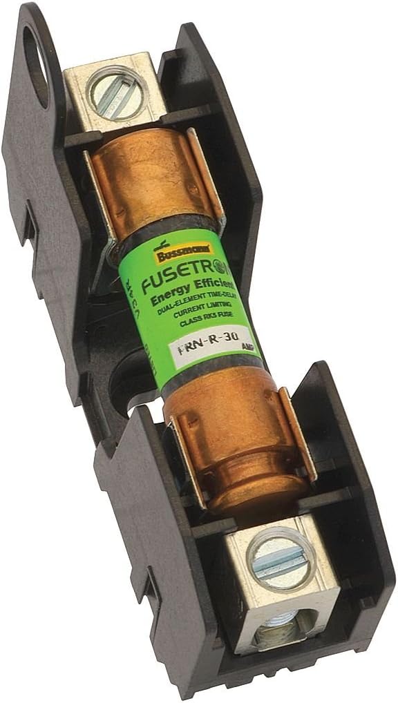 Bussman Fuse Block, Class R, 250V 30A, 3 Pole RM25030-3CR