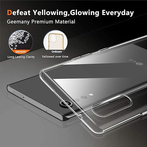 Miniatura 4 de SNOSHO Funda transparente para LG Velvet 5G, delgada y flexible de silicona TPU suave, antiarañazos, a prueba de golpes, funda protectora para LG