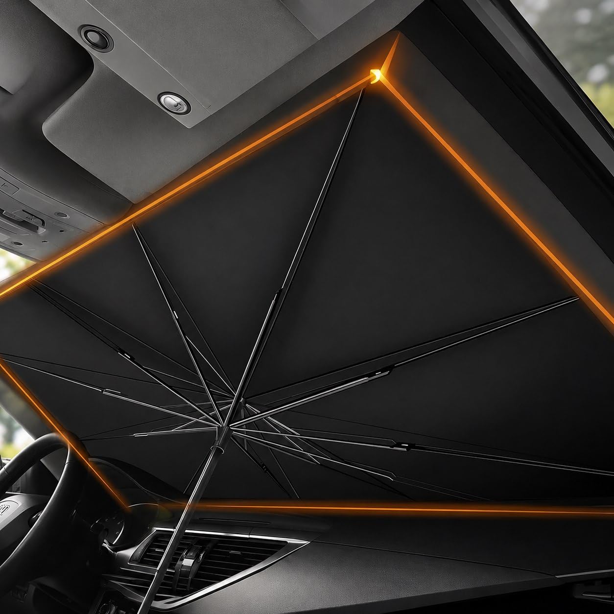 Amazon.co.jp: 車用サンシェード 傘型 折りたたみ式 遮光断熱 に適用