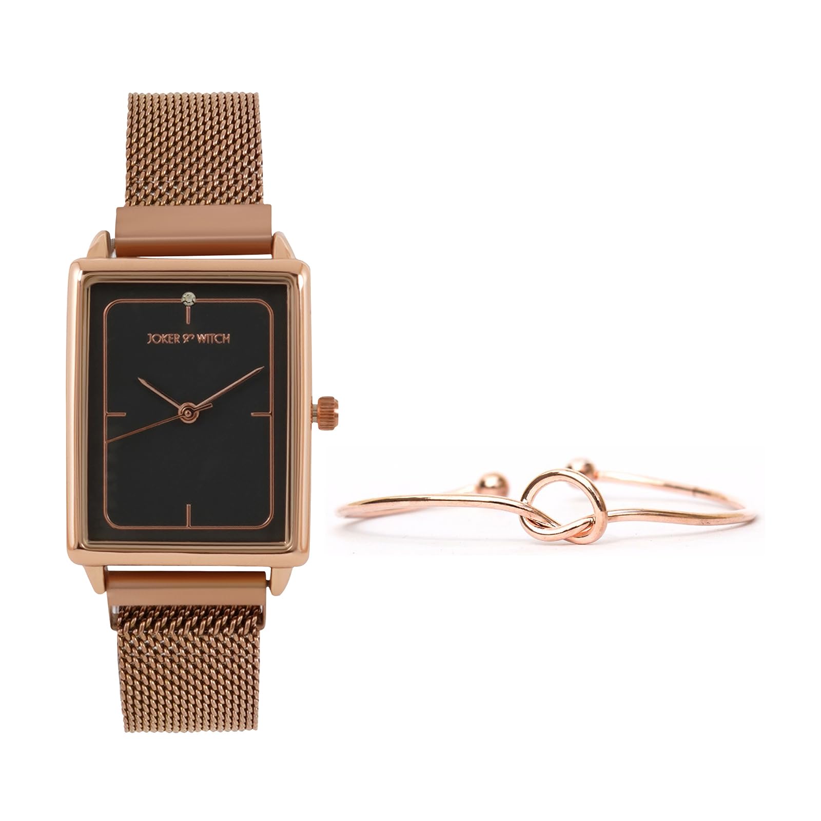 Joker & Witch Stainless Steel Women Shyne Rosegold Analog Watch Bracelet Stack, Grey Dial, Rose Gold Band (B0C7L9YKCZ) Amazon Price History, Amazon Price Tracker