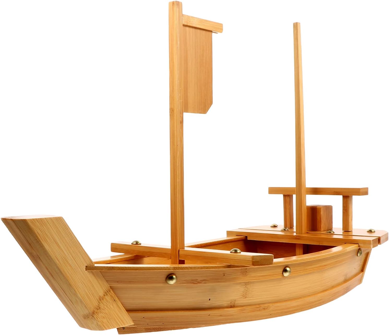 Sashimi Sushi Boat Plate Wooden Sushi Serving Plate Tray Sushi Tableware Decoration Ornament for Restaurant, Party (70cm/28in)