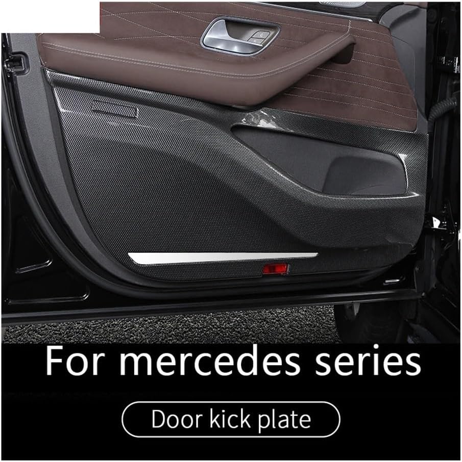 Door Kick Plate Compatible for Mercedes GLE W167 v167 w Coupe Mercedes gls x167 glc x253 c253 eqc gla x156 w205 w166 Door Panel Accessories(1 Set)