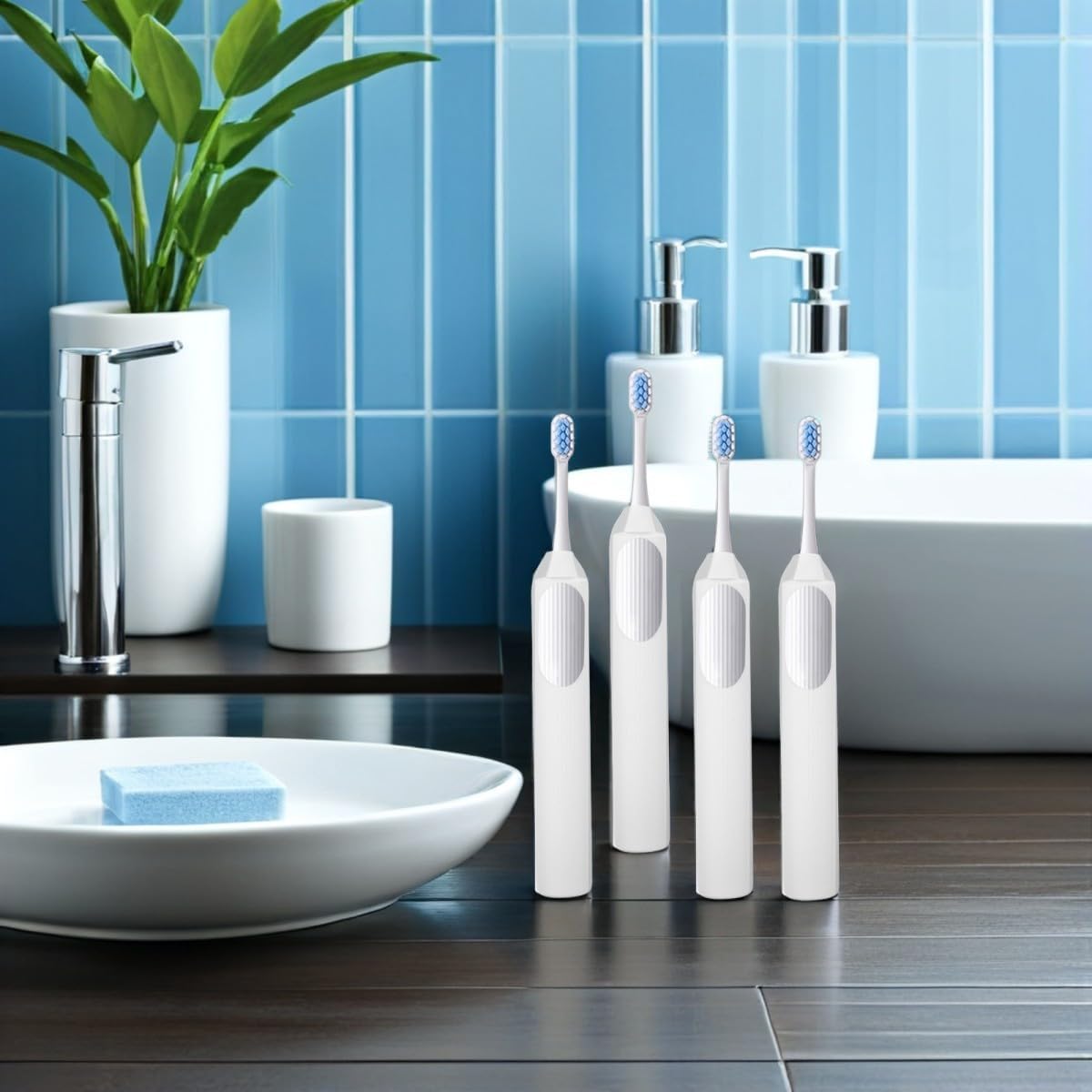 CALLARON Electric Toothbrush 4pcs Set Silicone Protective Sleeve Non-Slip Shockproof Handle Cover Accessory Compatible with Smile P20 Advanced Toothbrush