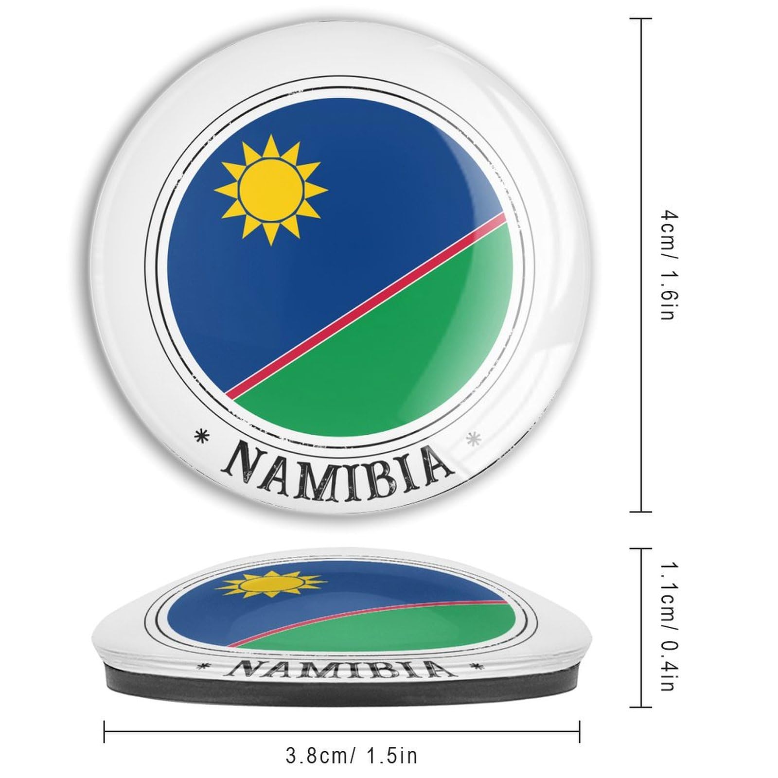 Glas-Kühlschrankmagnete, Namibia-Flagge, starke Magnete, internationaler Urlaub, starke Kühlschrankmagnete, patriotische Flagge, perfekte Magnete für Schule, Zuhause, Küche, Büro, Klasse,