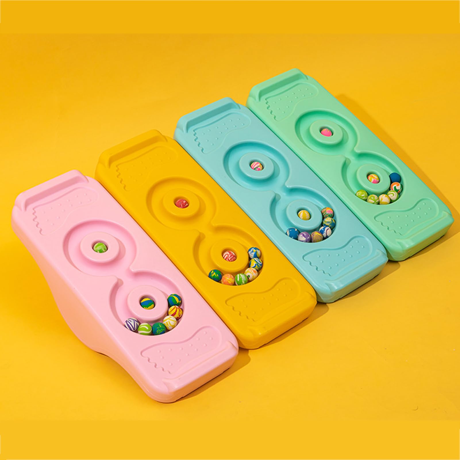 Kids Sensory Training Rocking Board Anti Slip Plastic Improve Balance Ability Training Board for Childs (Light Green) - Image 4