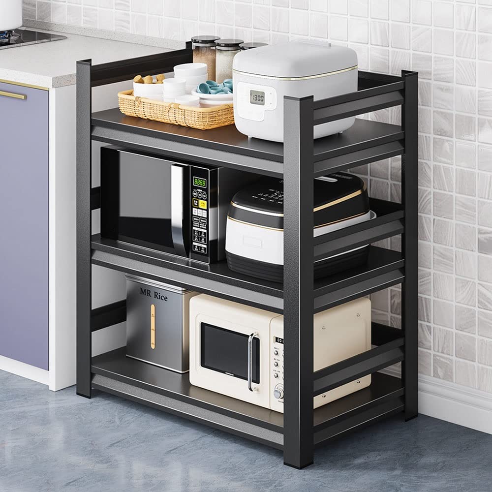 Scaffali cucina/Home Scaffale metallo per carichi pesanti con 3 Livelli/MAX 450KG/Scaffali in metallo per garage come scaffali per ripostiglio o officina L.80/90/100/120cm Nero ( Size : 24x12x32 in/60