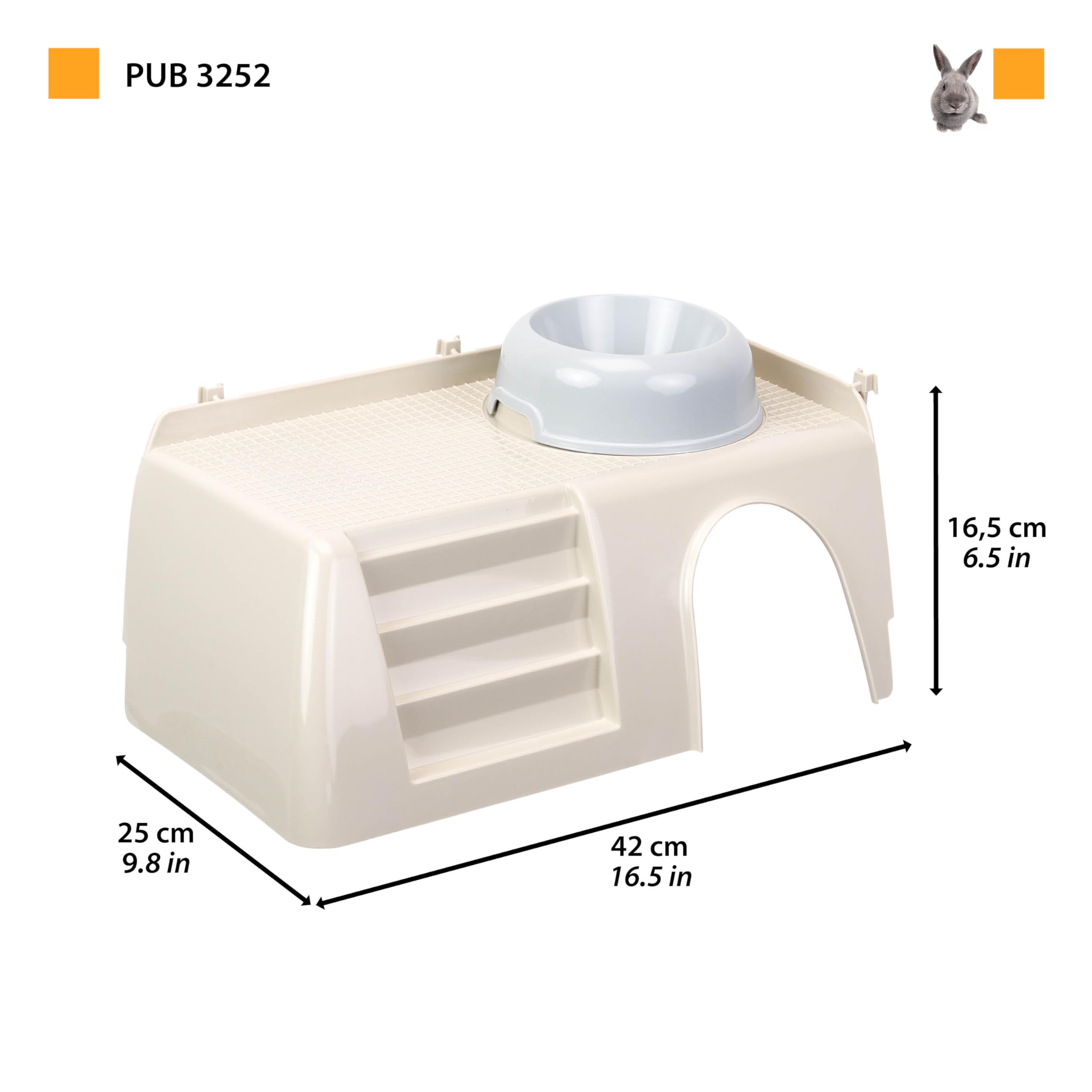 FERPLAST MADRIGUERA Pub 3252 con ESCALONES Y Bol 42X25X17CM