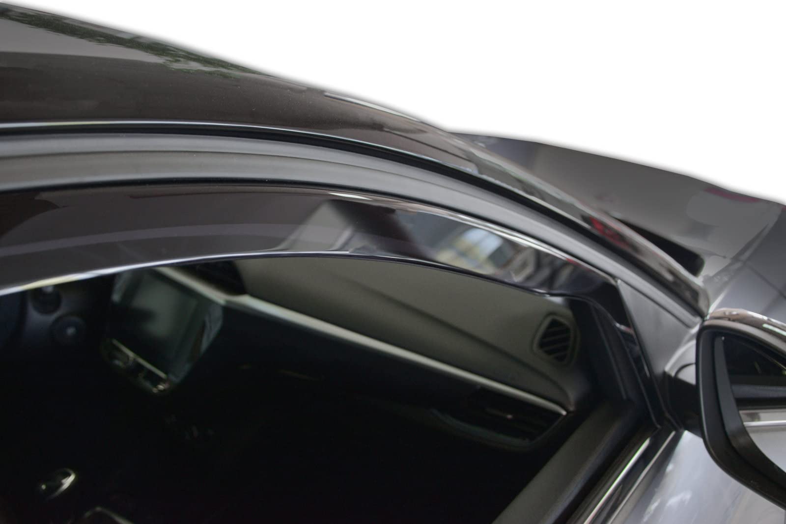 J&J AUTOMOTIVE Heko Déflecteurs d'air et de Vent pour Peugeot 208 Depuis 2019, Lot de 4pcs, Teintés, Avant et Arrière, Aérodynamique