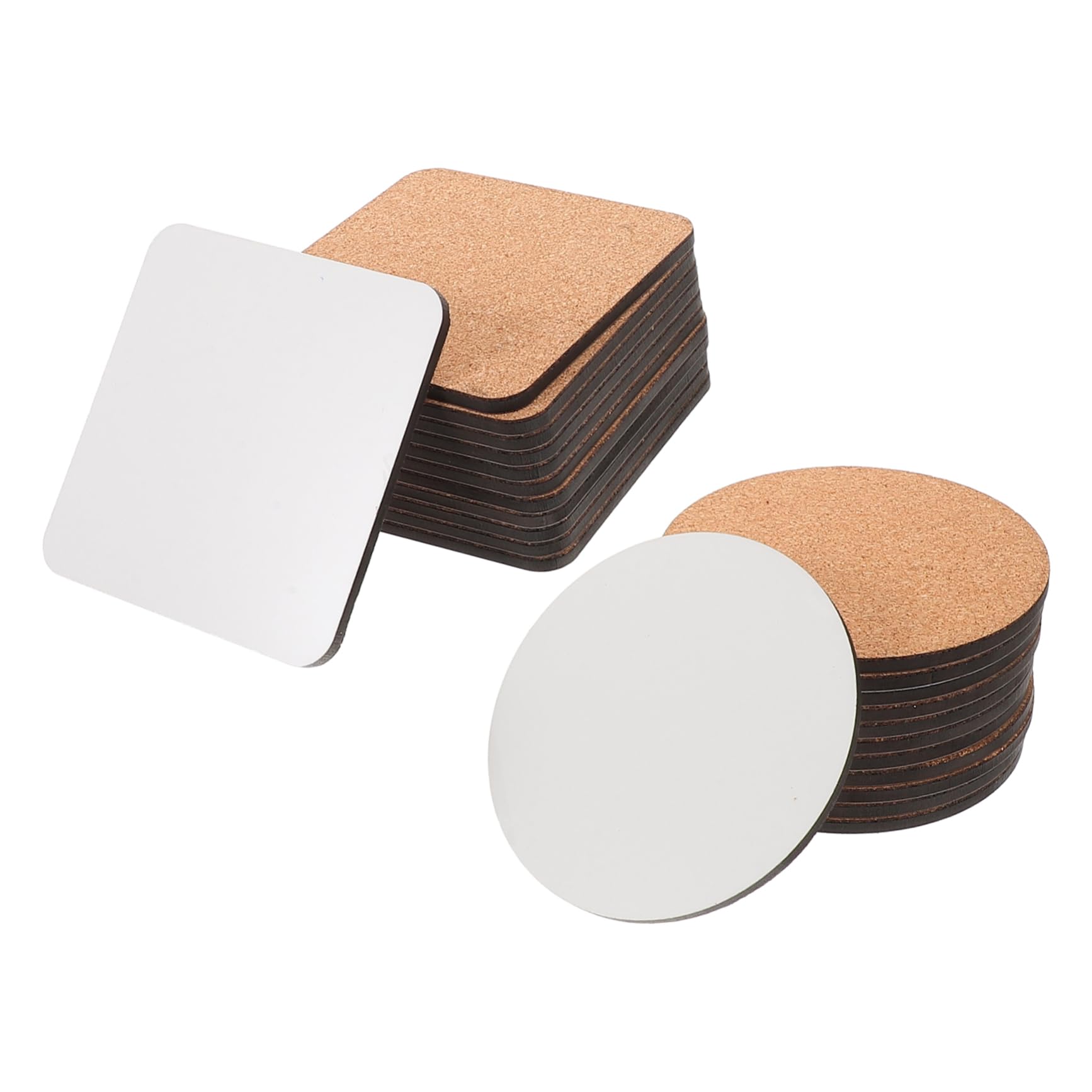 SOLUSTRE 24piezas Posavasos De Sublimación Redondos De Madera Protección Efectiva para Superficies