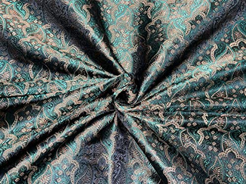 Tissu brocart de soie vert pour réparer et tapisser un fauteuil ancien