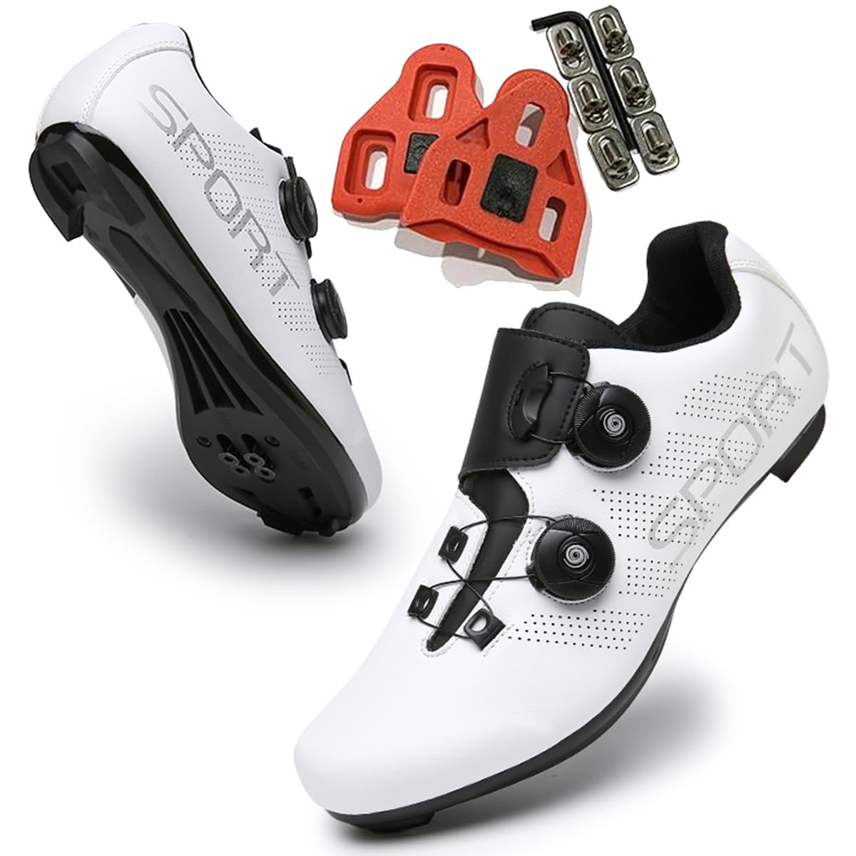 Zapatillas de Ciclismo para Hombre Mujere Zapatillas Bicicleta de Carretera Montaña Exterior Compatibles SPD SPD-SL Look Delta Lock System