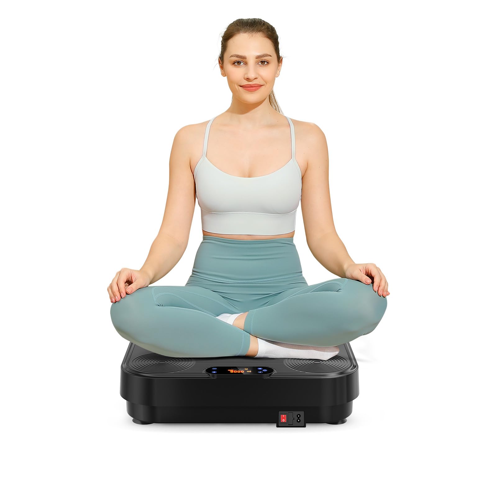 Dripex Vibration Plate Exercise Machine 99 Adjustable Speeds Fitness Platform Exercise Machine Whole Body Workout Equipment for Home