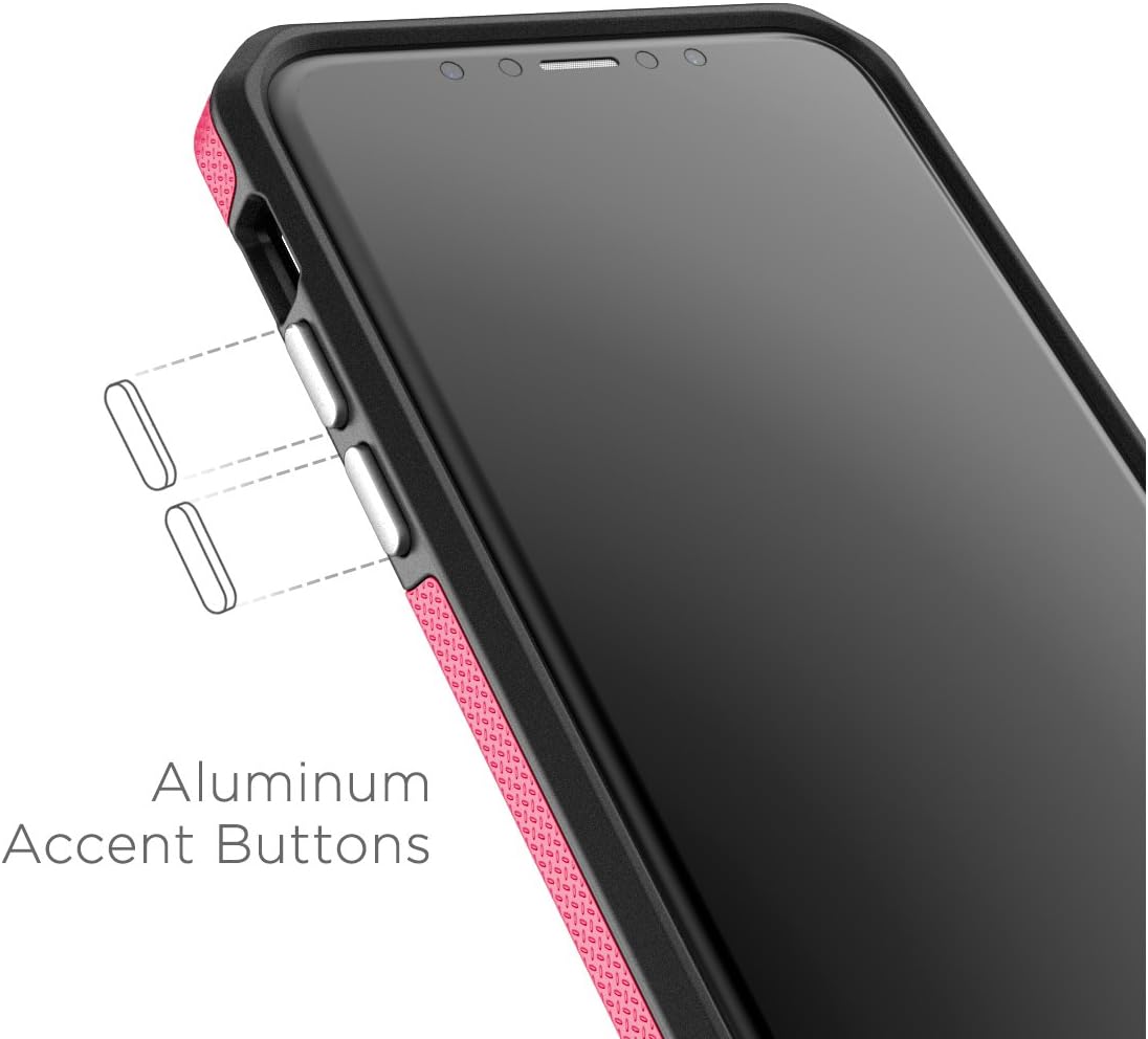 Jaagd iPhone X Case, Slim Shock-Absorbing Modern Slim Non-Slip Grip Cell Phone Cases for Apple iPhone X (Hot Pink)