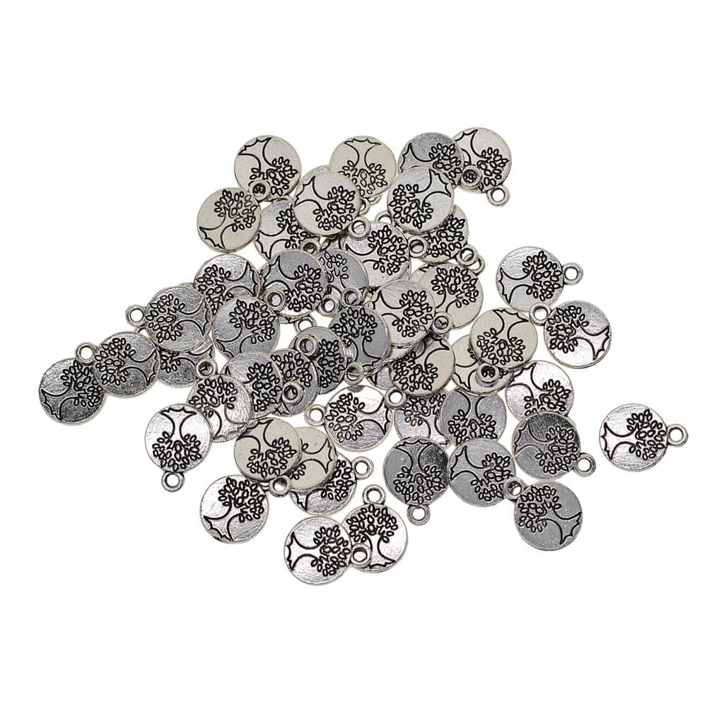 Atorse Wholesale Bulk Lots 50 Pieces Alloy Tibetan Silver Plated