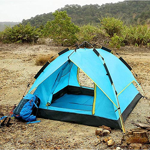 Tente extérieure 3-4 personnes camping rapide double toit imperméable robuste