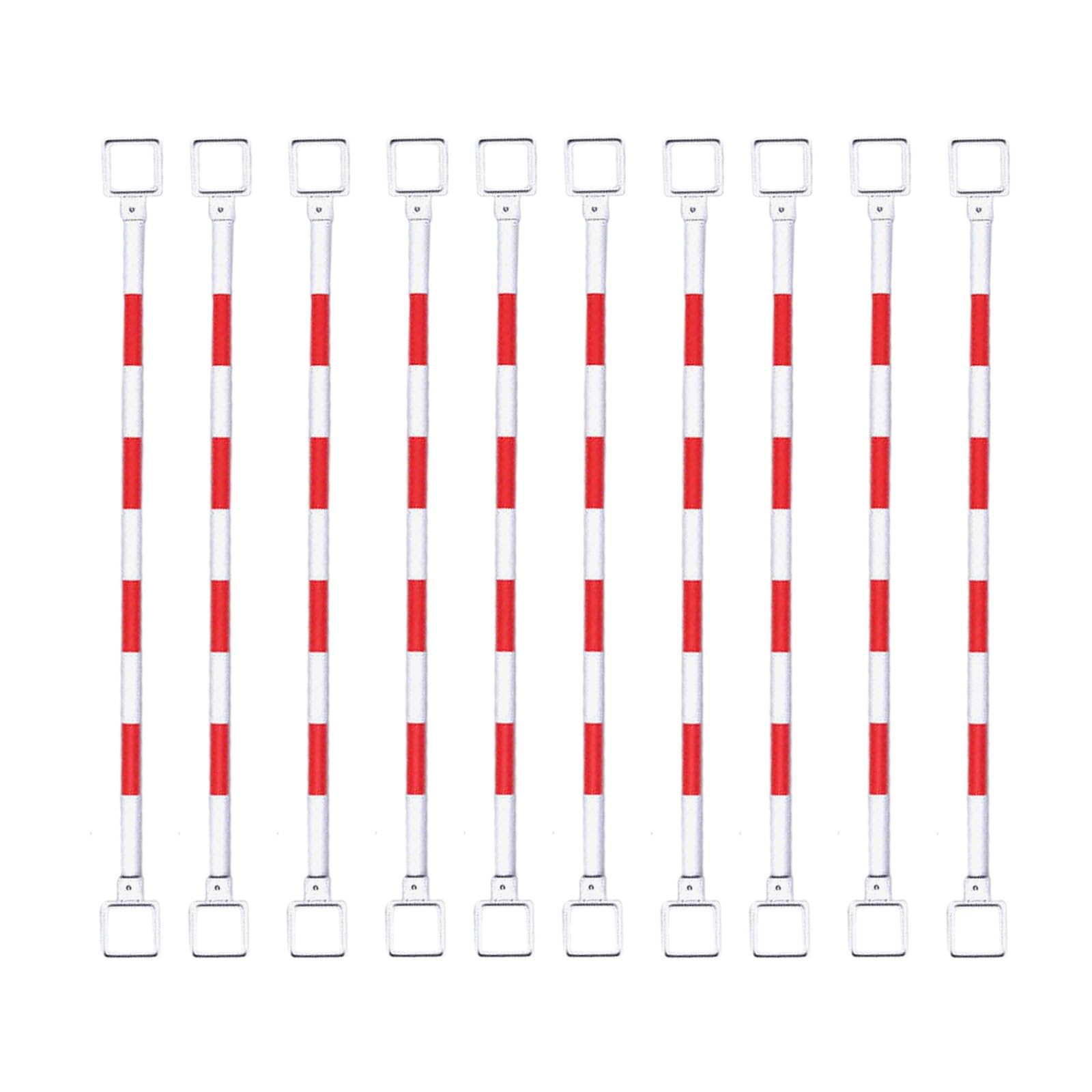 WOTZOV 10 Pcs Retractable Traffic Cone Barrier Poles, Expandable 0.8M Safety Cones For Crowd Control, Temporary Traffic Management System, White Traffic Safety Equipment