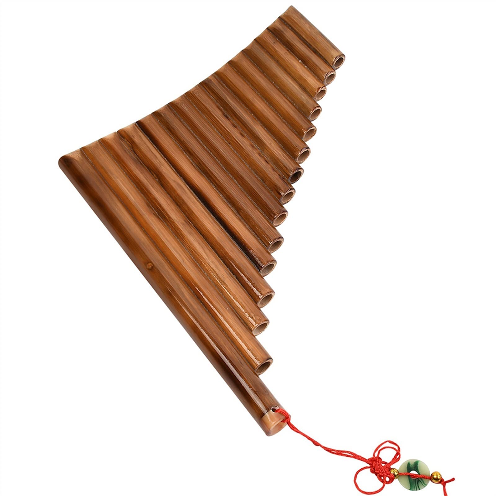 Pan Pipes Instrument Flûte De Pan 15 Tuyaux Instrument À Vent en Bambou Naturel G Key Panpipe Instrument À Vent Traditionnel Chinois