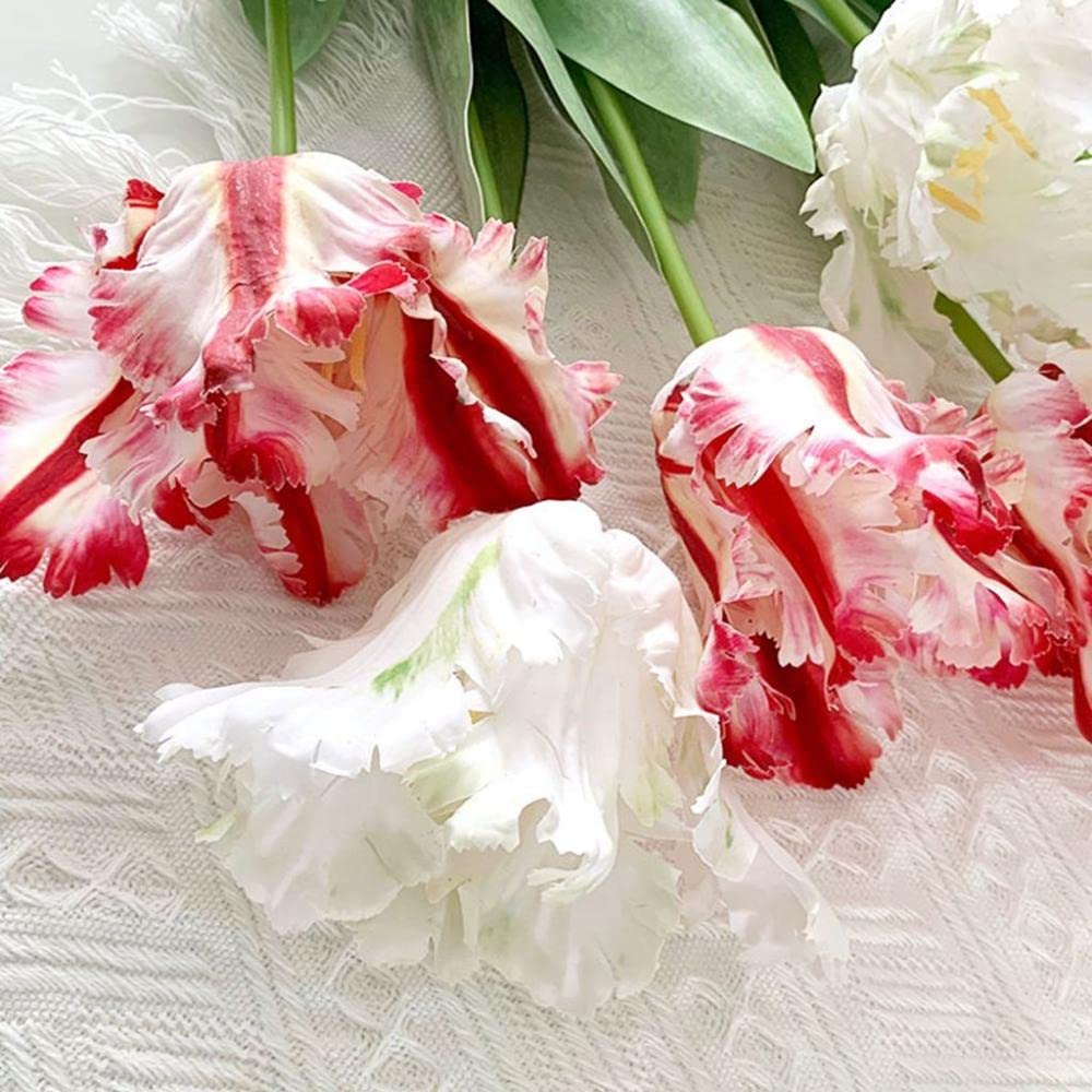Amazon.de: 3D-Papageien-Tulpen, knstliche Tulpen, handgefertigte  Seidenblume, Brautgeschenk, Vase, knstliche Blume, fhlt sich echt an  (rosa)