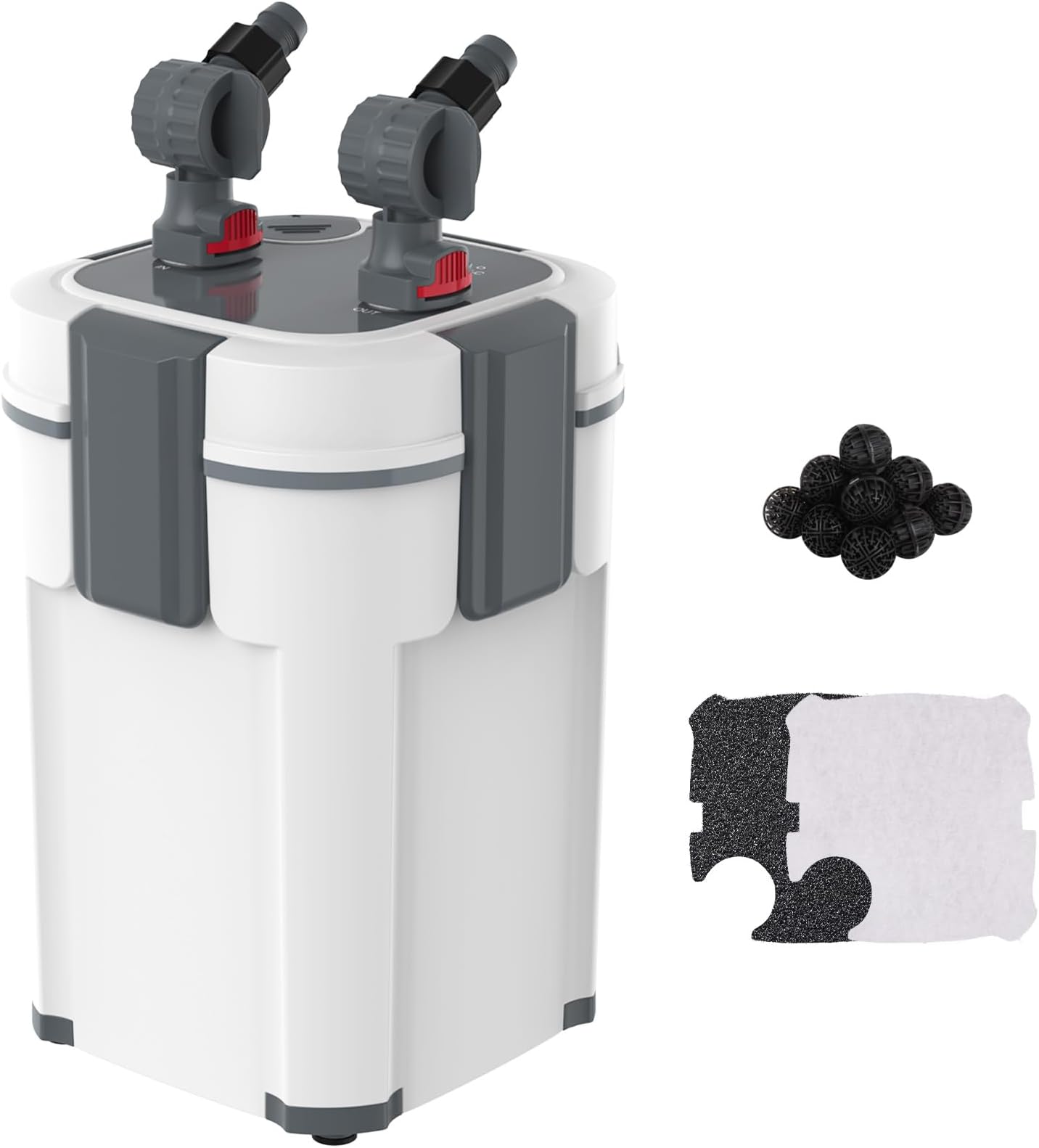 bykaeler 264GPH Canister Filter for Aquarium, UltraQuiet External Aquarium Filter