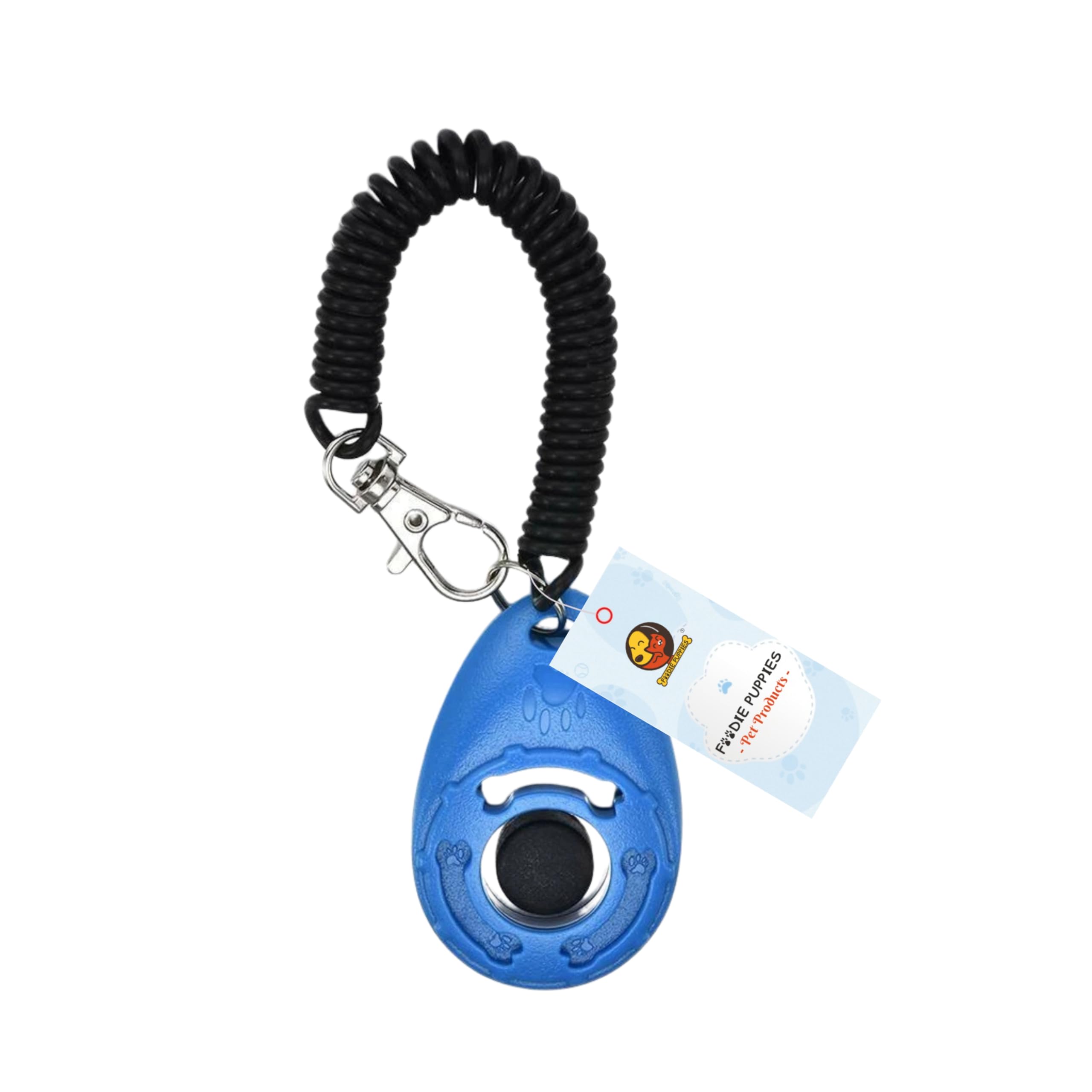 Foodie Puppies Dog Training Clicker with Wrist Strap - (Oval Clicker) | Durable, Easy to Use, Pet Training Clicker Perfect for Cats, Puppies and Birds for Behavioral Training, (Colour May Vary)