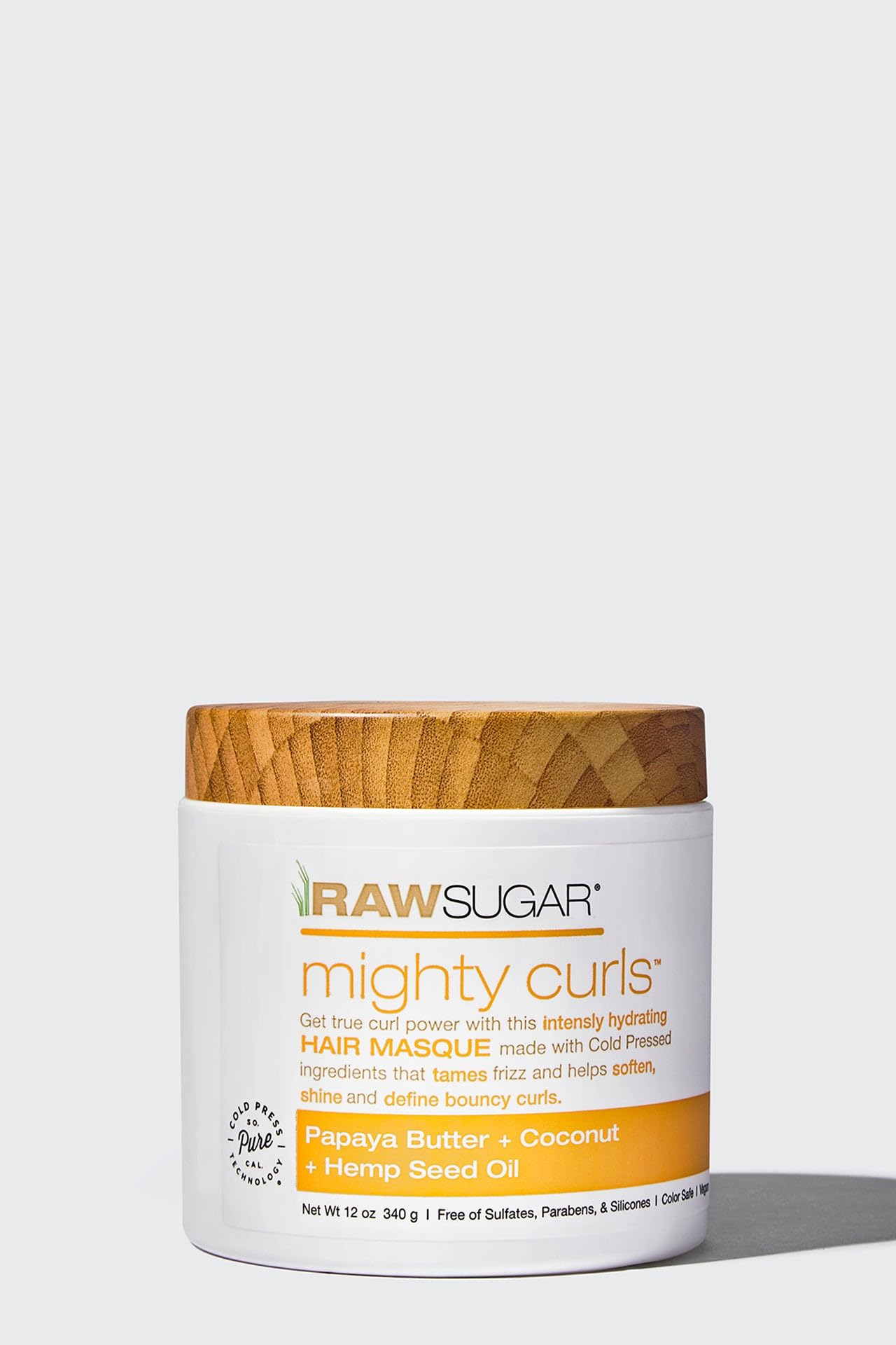 Mighty Curls Hair Masque | Papaya Butter + Coconut + Hemp Seed Oil | 12 oz