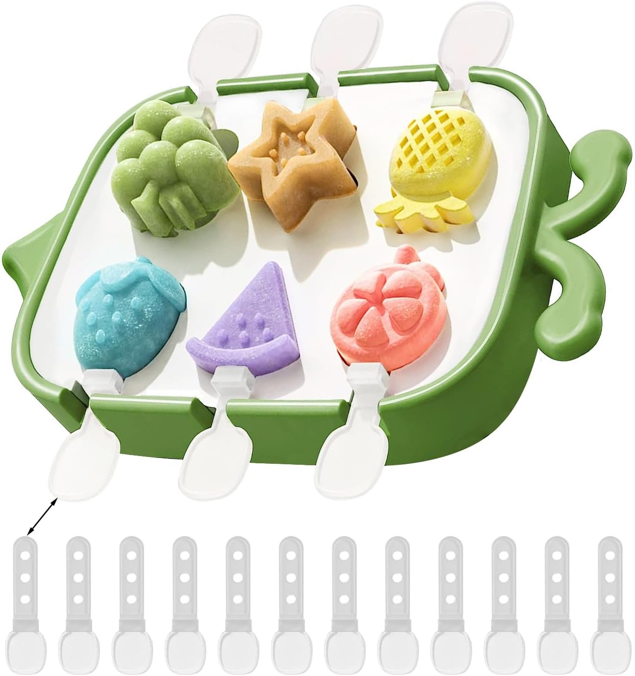 1pc Ice Cream Popsicle Molds with 12pcs Replacement Ice Cream Sticks