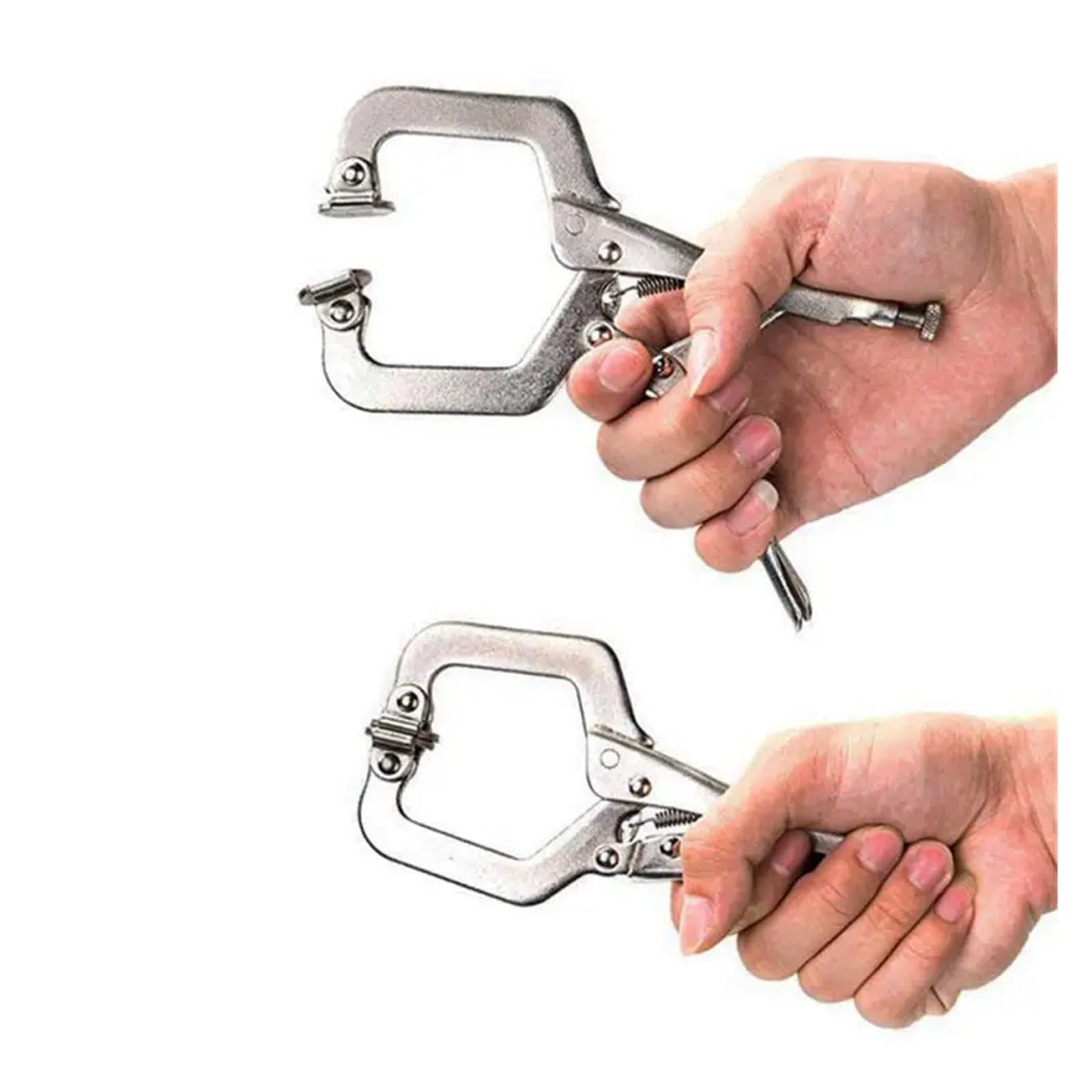 Pinza de soldadura con abrazadera en C, de aleación de acero, alicates para carpintería, localizador de espigas, herramienta de tornillo giratorio para carpintería de precisión, herramienta manual
