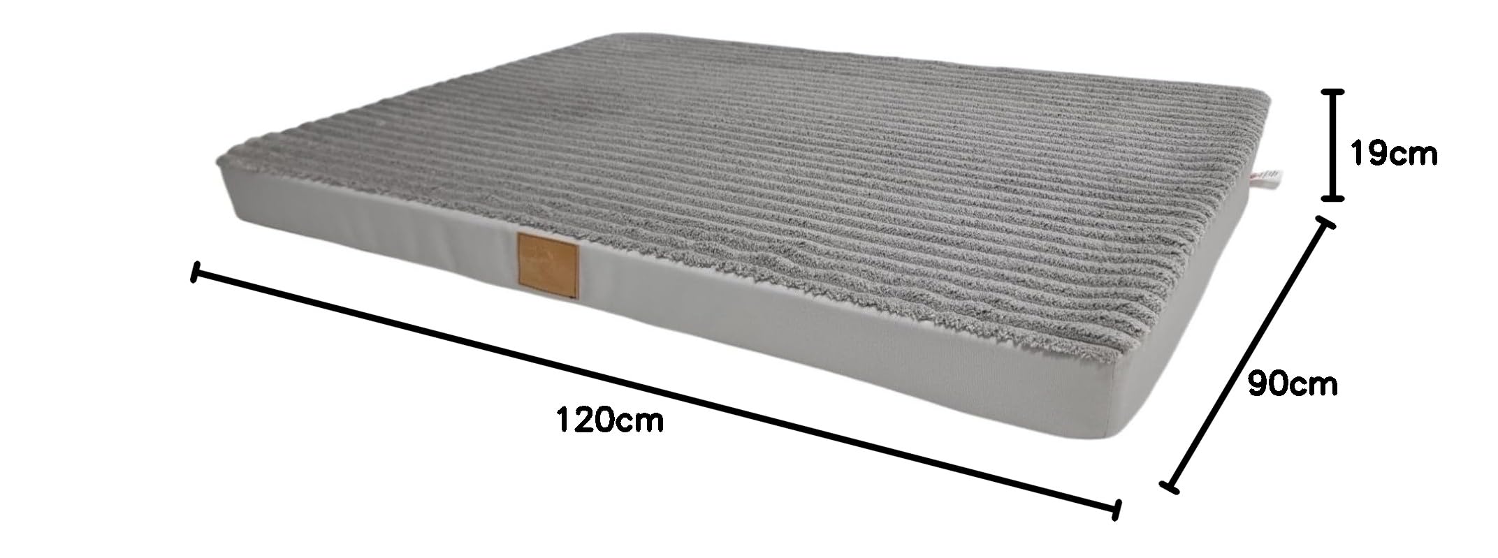 Odolplusz Ortopedyczne legowisko dla psa, duże, 100 x 70 x 7 cm, poduszka dla psa, puszysta mata dla psa, nadaje się do prania (80 x 60 x 7 cm)