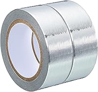 Vista 1 de PATIKIL Cinta Washi metálica de 0.591 in x 16.4 ft, 2 rollos de adhesivo autoadhesivo para decoración de manualidades, color plateado