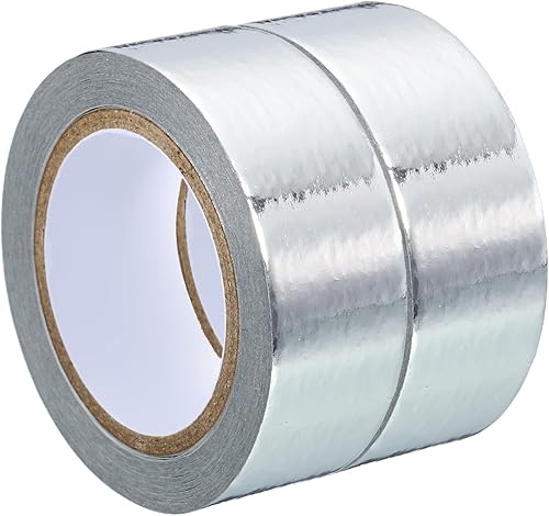 PATIKIL Cinta Washi metálica de 0.591 in x 16.4 ft, 2 rollos de adhesivo autoadhesivo para decoración de manualidades, color plateado