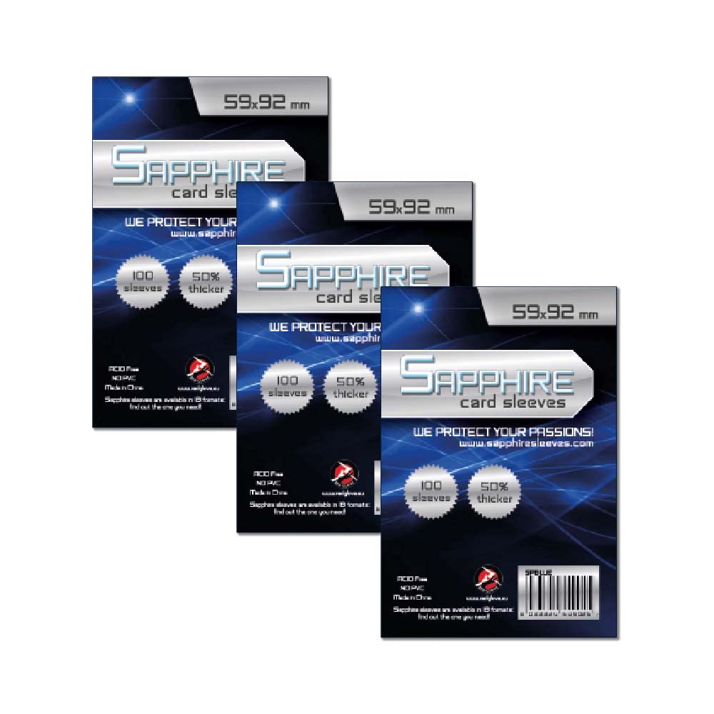 Red Glove Blau - 3 Pack 100 Sapphire Sleeves Blue 59 X 92 Spblue3p