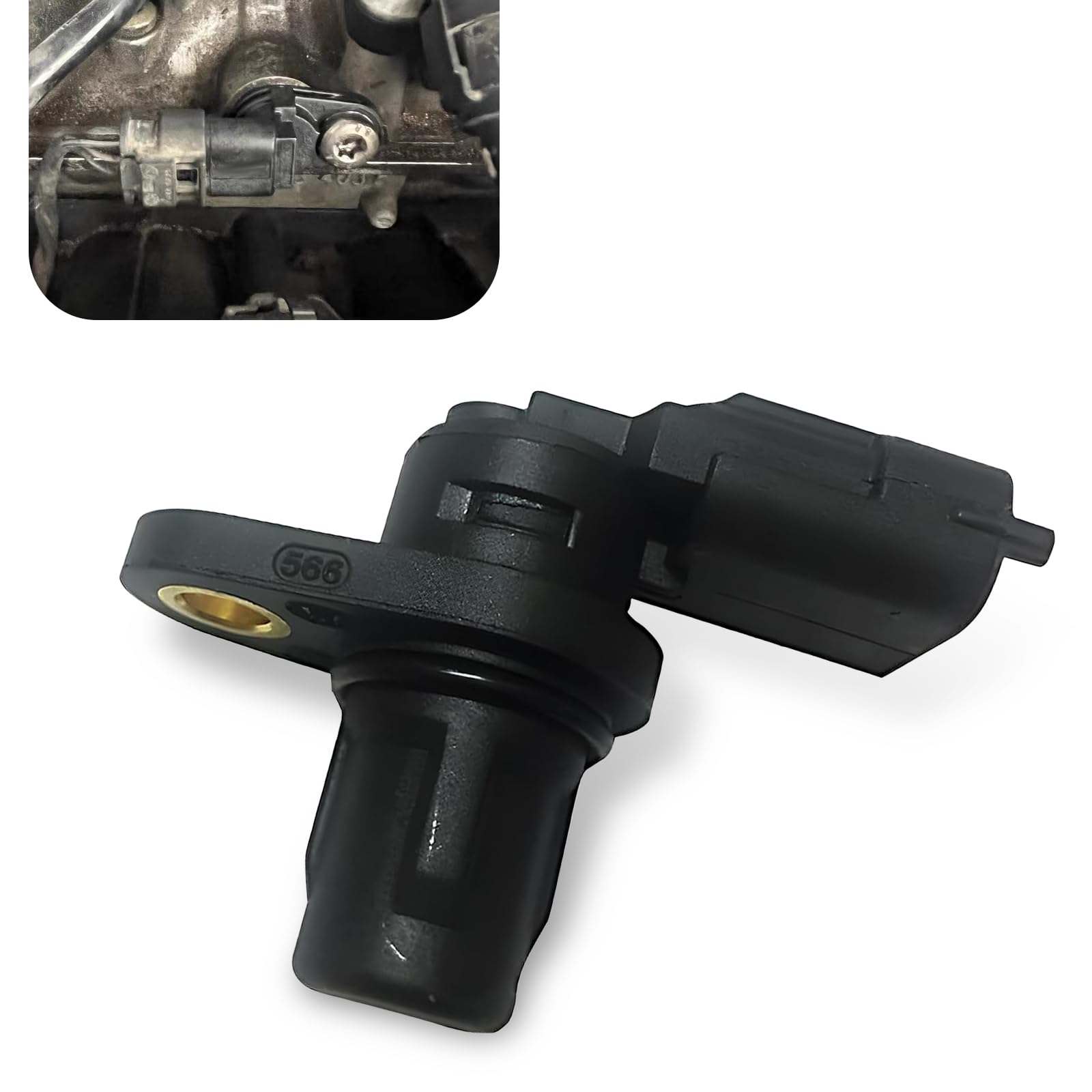 Car Engine Camshaft Position Sensor, Auto High Temperature Resistant Plug Play Perfect Fit Original Replacement OEM No. #F01R00B003, Suitable for Most Cars (Black)