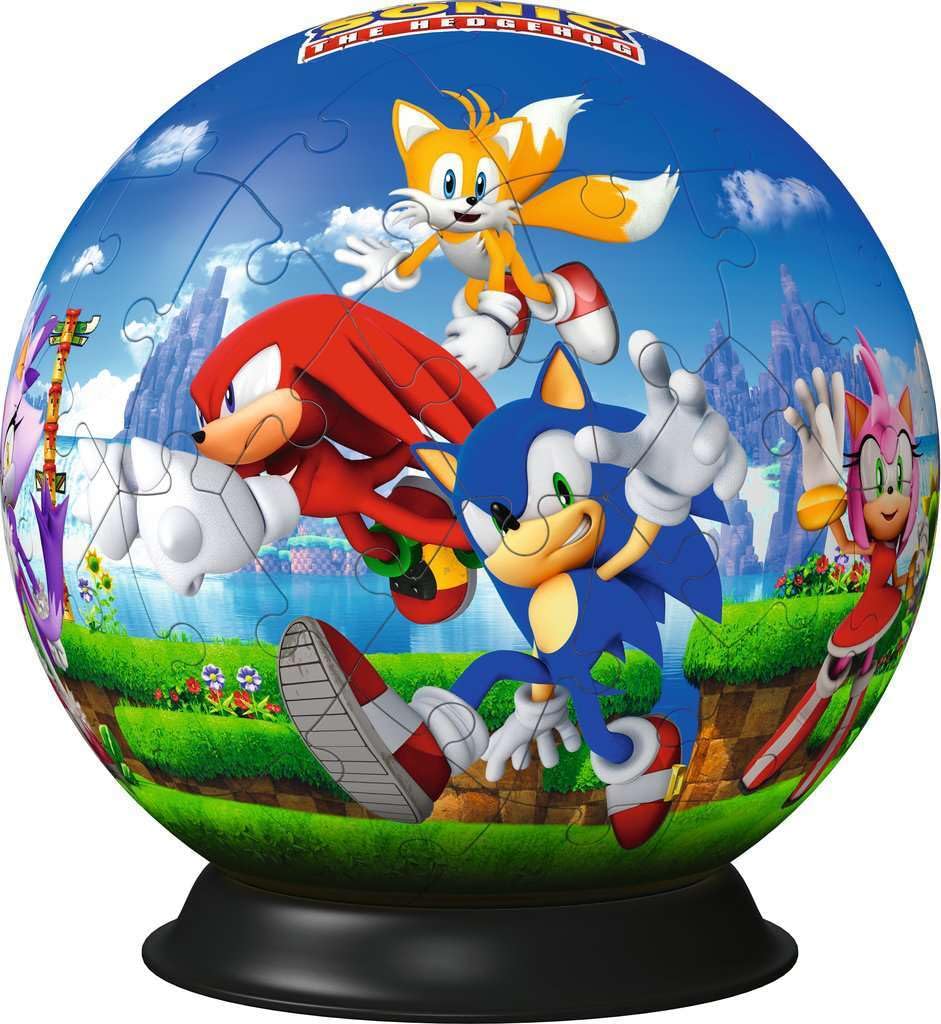 Ravensburger - Puzzle 3d Sonic the Hedgehog​ 72 pezzi, Puzzle 3d bambini 6 anni o più, Giochi bambini 6 anni, Collezione Sonic, Giochi divertenti, Idee regalo