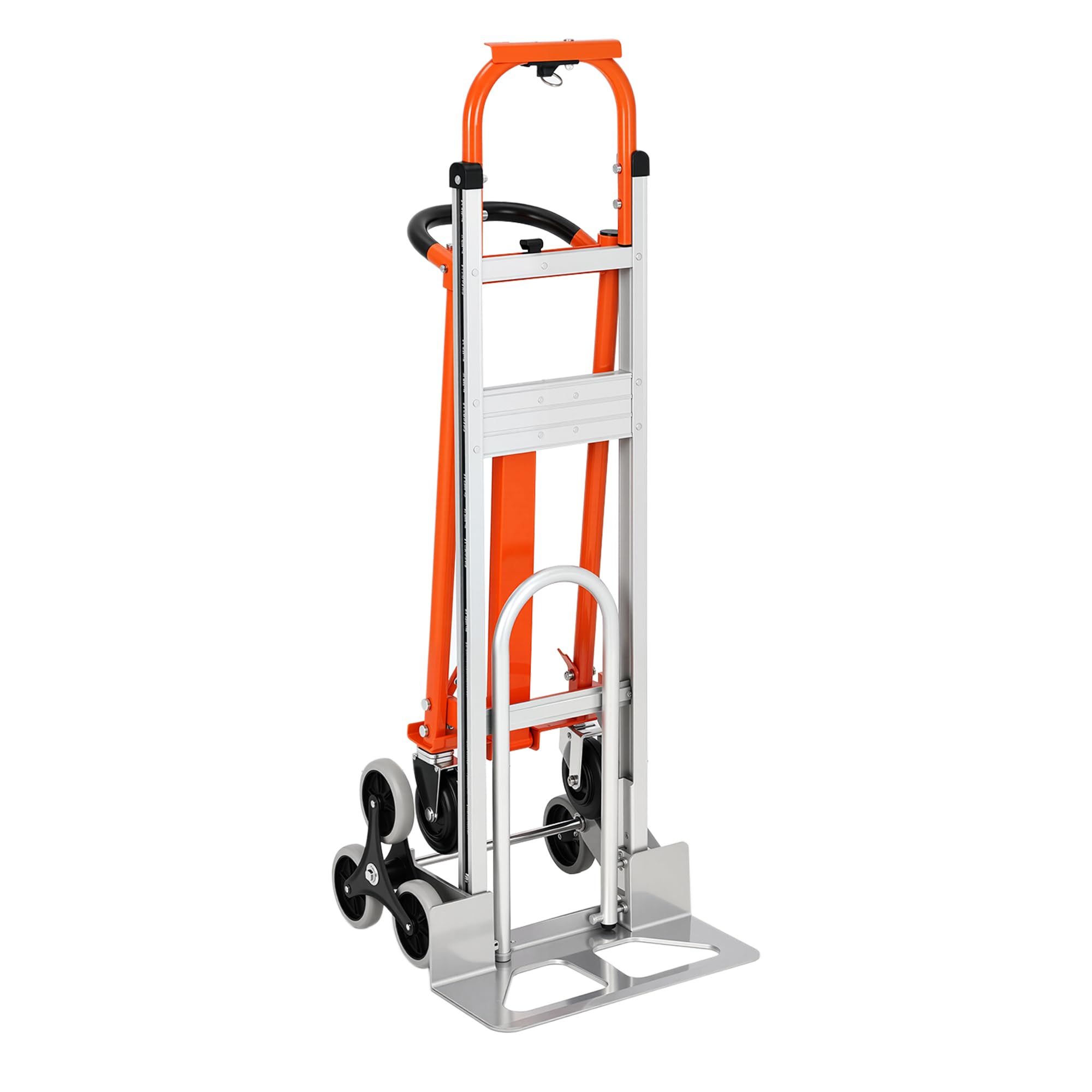 Carretilla Plegable 3 en 1, Carretilla con Ruedas para Subir Escaleras Resistentes a Pinchazos, Capacidad de Carga de 340 Kg, Material de Aleación de Aluminio, Correas Elásticas