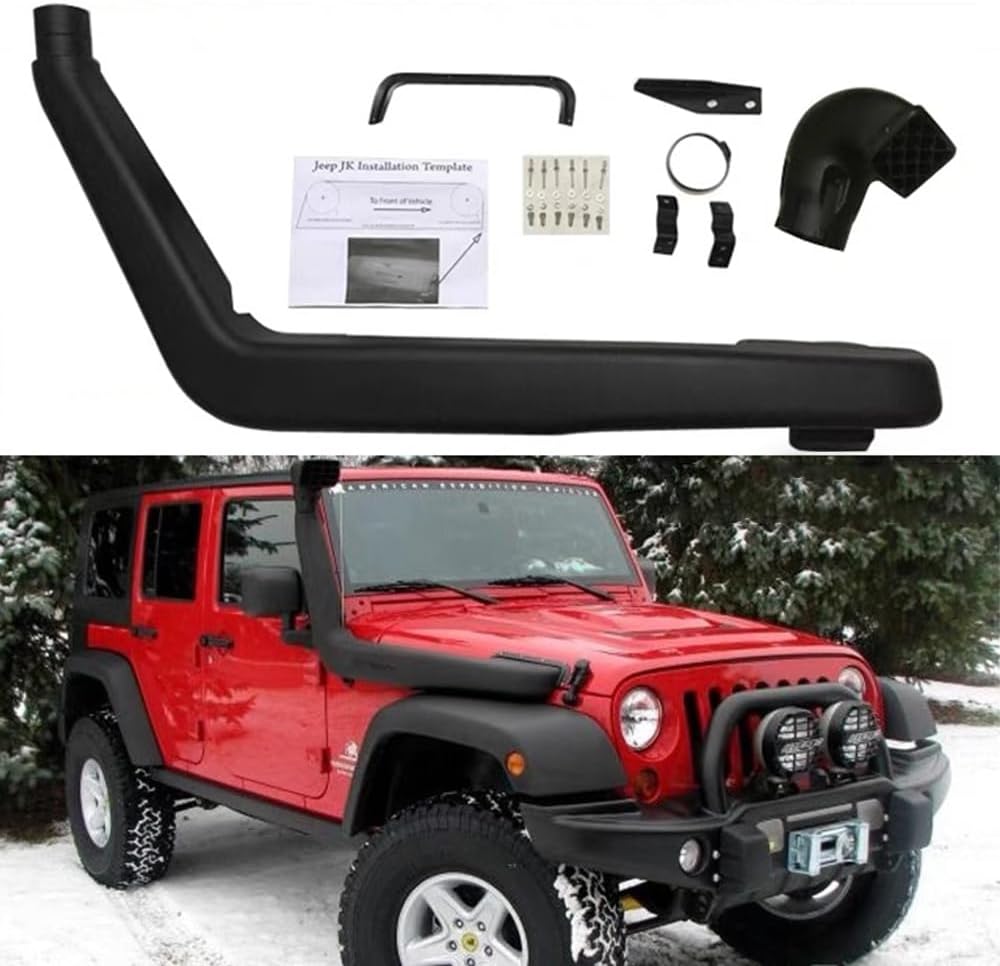 JSCARLIFE Car Snorkel Kit, ABS Plastic Air Intakes Parts Set Auto Snorkel Kit Fit for 2009-18 R-am 1500 All Engines 2010-18 R-am 2500/3500 2013-18 R-am 2500/3500/4500/5500 Diesel w Active