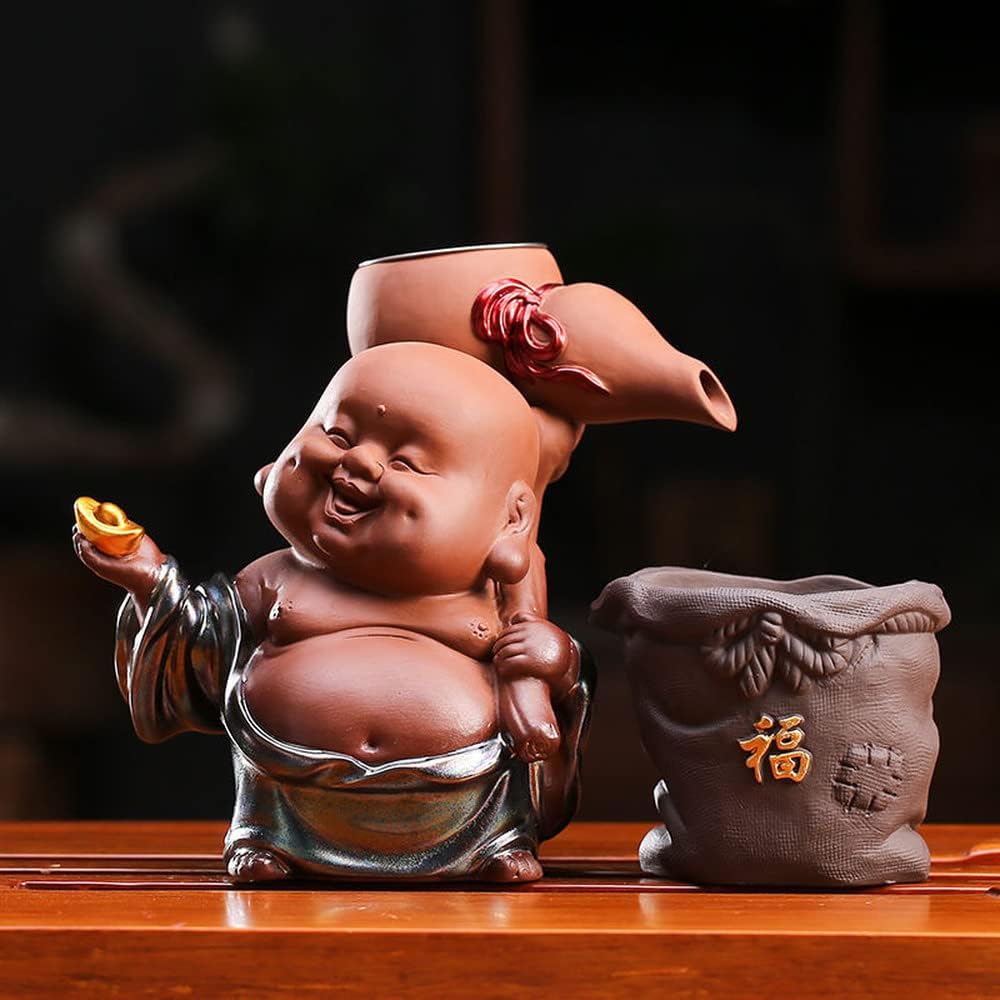 XIALON 6.6inch Creative Purple Sand Tea Strainer Maitreya Tea Filter Kung Fu Tea Set Accessories