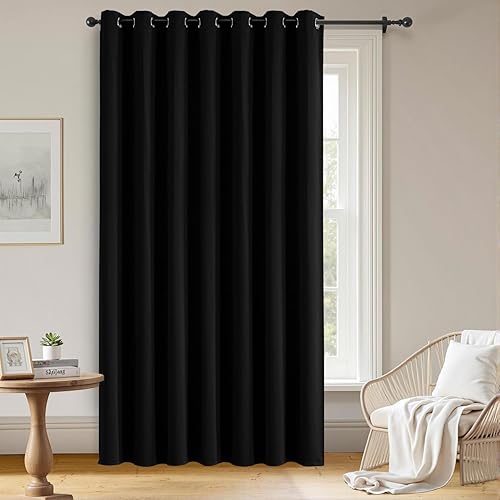 Miniatura 80 de Cortinas opacas para sala de estar, cortinas 100% opacas de 84 pulgadas de largo, juego de 2 paneles, con aislamiento térmico, pestaña trasera y