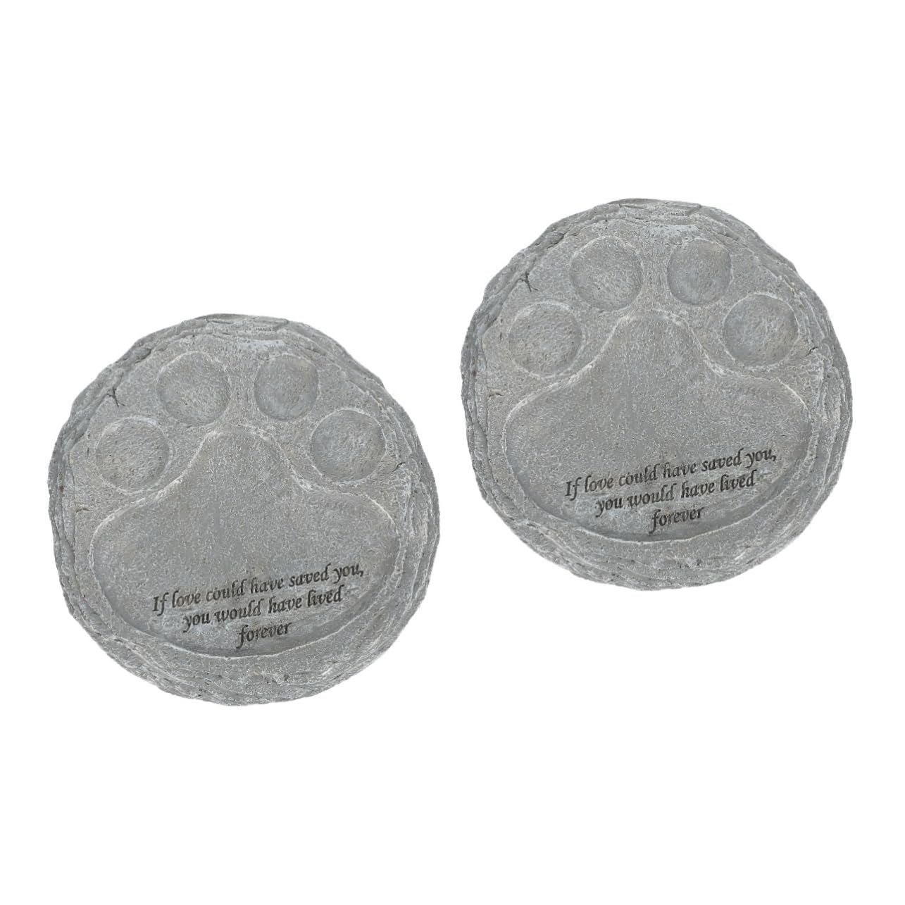 Abaodam 2 Piezas Tumba Conmemorativa Lápida para Mascotas En El Patio Lápidas para Tumbas De Mascotas Perro Lápida Conmemorativa del Jardín Pisando Resina Piedra Conmemorar