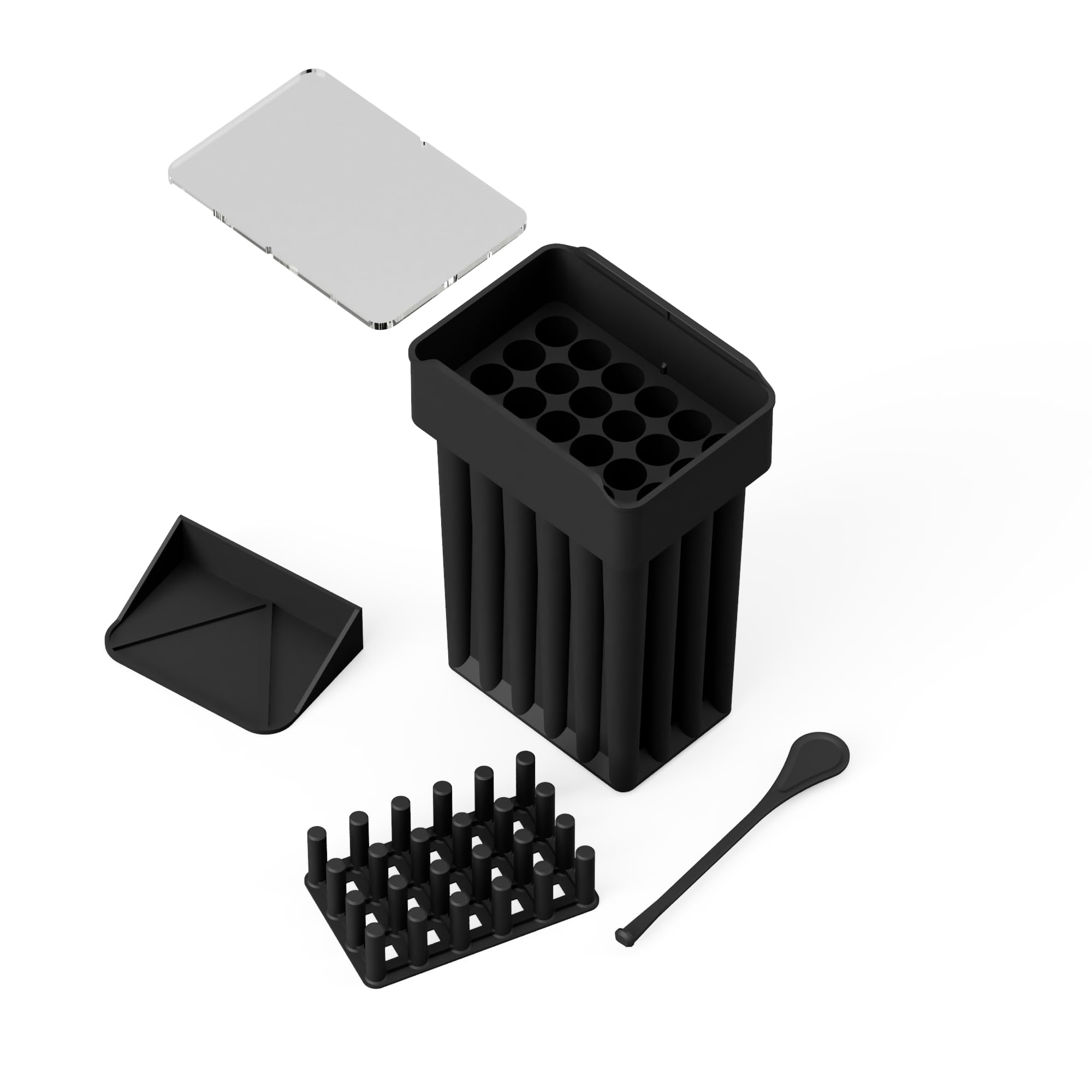 NIPRO 24/6 – Maschine zum Füllen von vorgerollten Zapfen (King) mit 6 mm Filter (RAW und Kegel) – inkl. Teiler von 24 bis 12 Stück (schwarz)