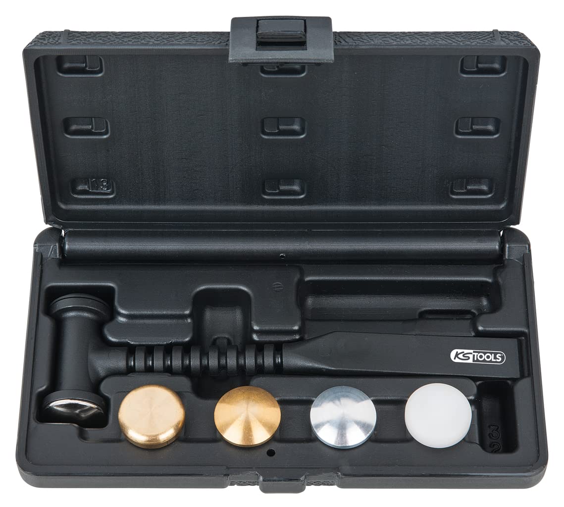 KS Tools 140.1245 Martello da carrozziere con teste intercambiabili, 7 pz