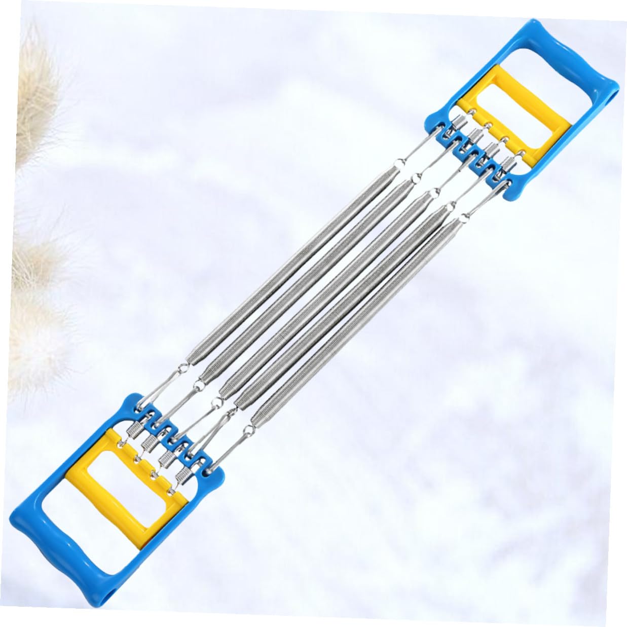 SOIMISS Expansor de Pecho Desmontable con Muelles de Acero para Entrenamiento de Brazos y Hombros Resistente y Portátil Aparato de Ejercicio Casa para Musculación y Fitness Azul y