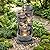 Giantex 33'' Water Fountain Outdoor, 5-Tier Cascading Stacked Stone Bowl Waterfall Fountain with LED Lights & Pump, Outside Water Feature for Patio, Balcony, Deck, Garden, Yard Decor