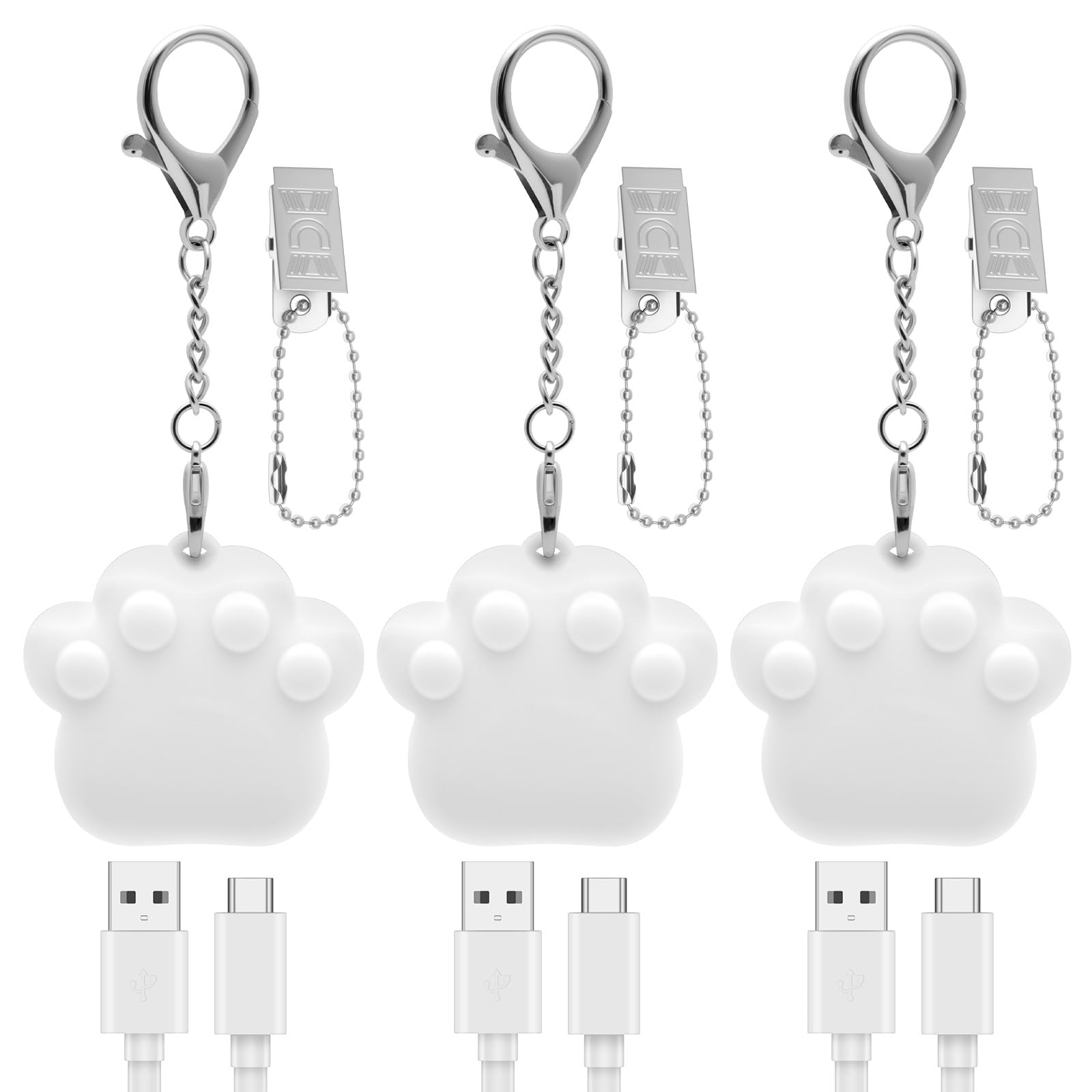 YUEKUNTJ 3 Pcs Purse Lamp Bag Light Activated Purse LED Lamp Portable Wallet Lights Rechargeable Handbag Light with Auto Sensor Multicolor Glow Lights for Women Friends Girlfriend Mother(Cat Claws)