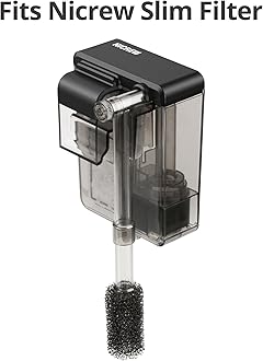 NICREW Slim Aquarium Filter Cartridges (12 pcs) with Intake Sponges (4 pcs)