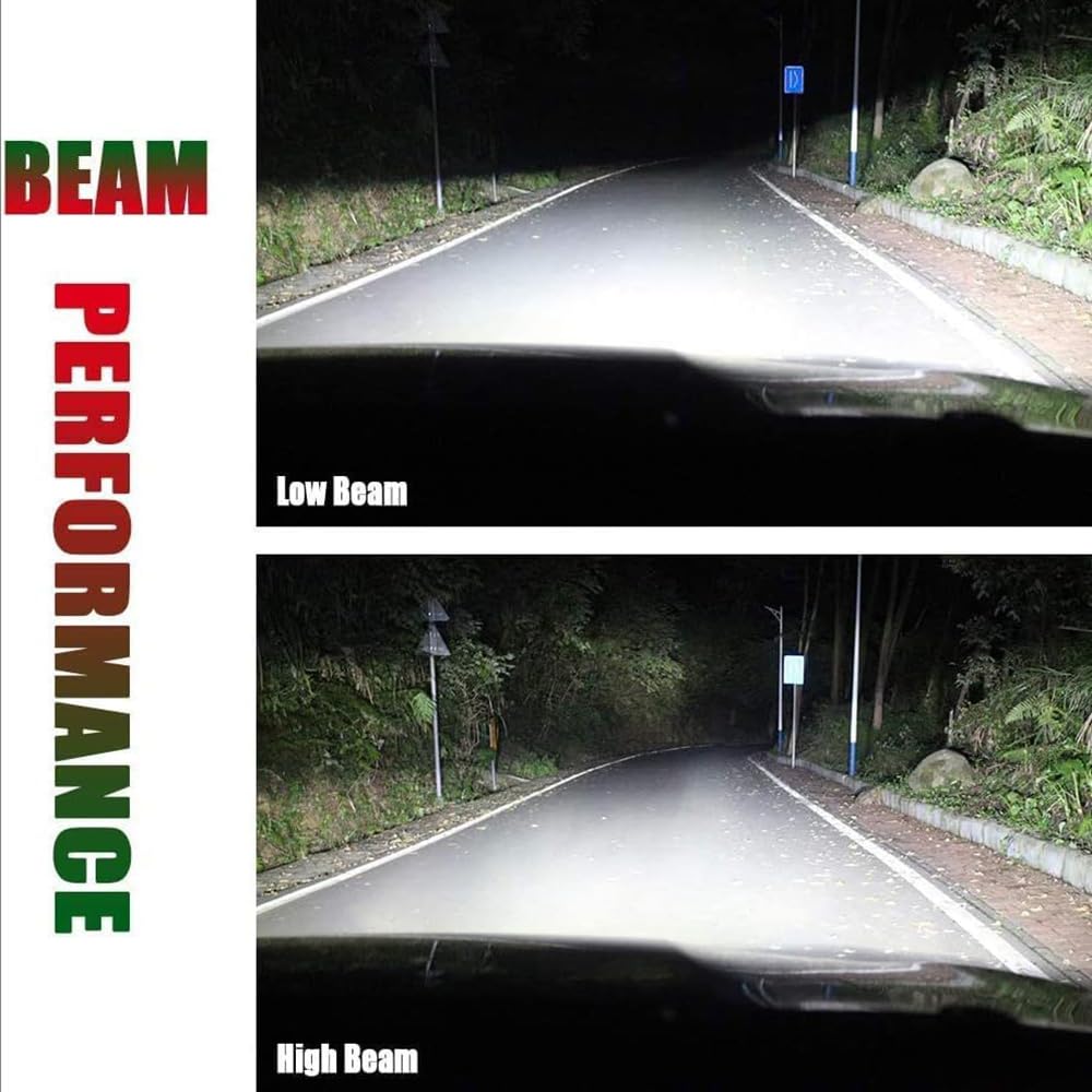Fari a LED per auto, kit di ricambio, xeno, 12000 lm, 6000 K, 120 W, 2 pezzi, misura universale