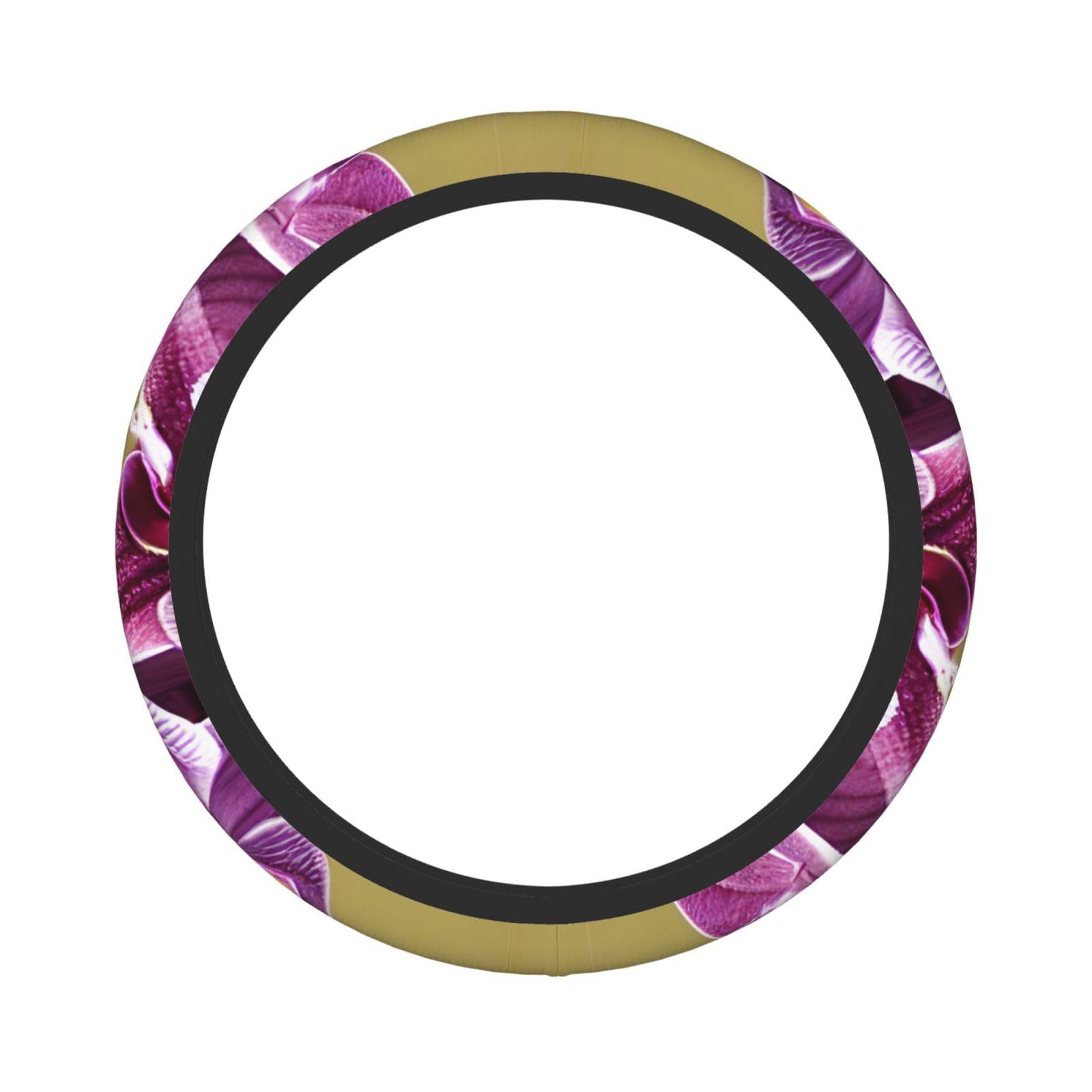 Beautiful Orchids Car Steering Wheel Cover, Universal 15 Inches (Approx. 38.1 Cm) Fits Most Cars, for Both Men and Women