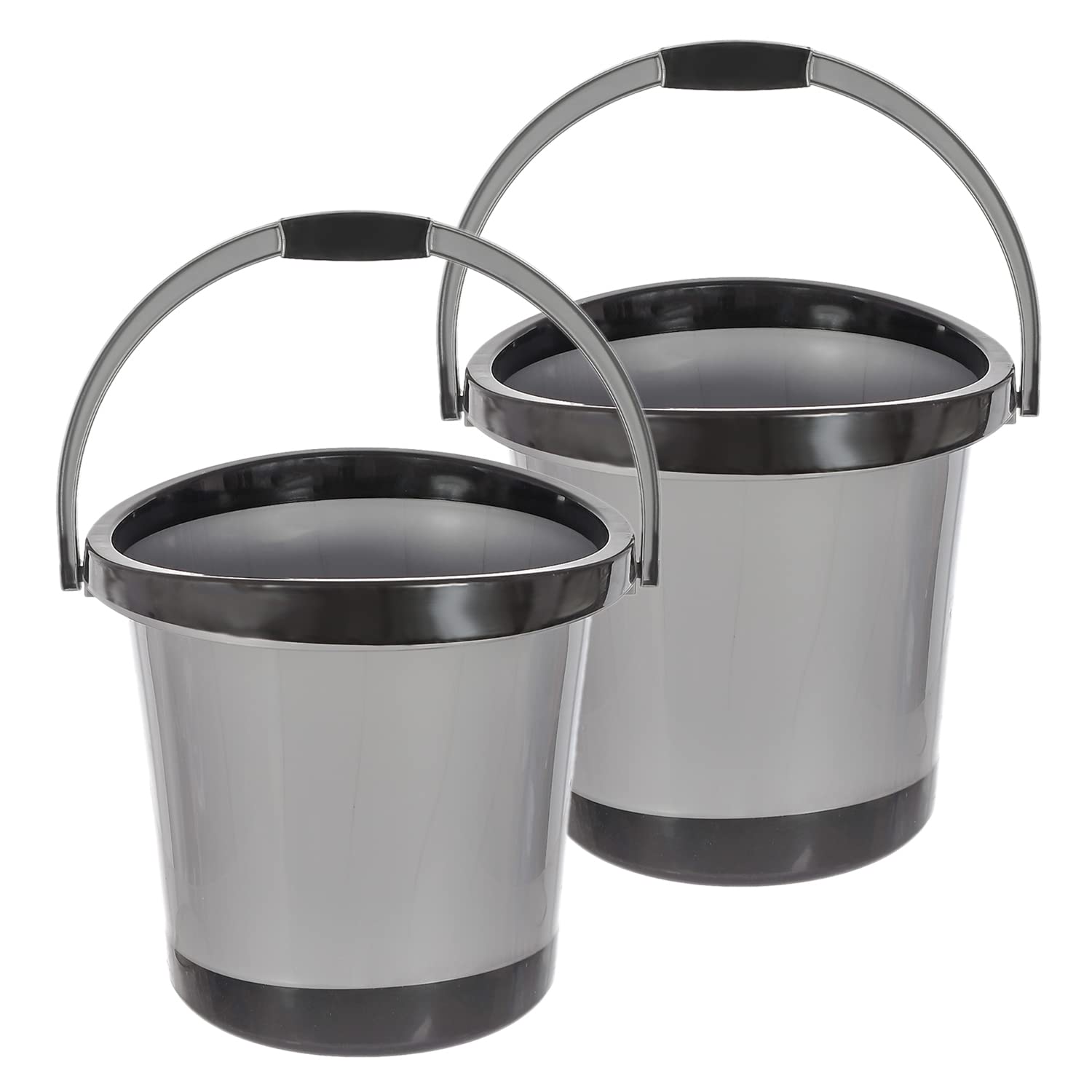 Kuber Industries Plastic Unbreakable Strong Bathroom Ultra Bucket with Handle,18 LTR,Pack of 2 (Gray) (B0B88FKLP9) Amazon Price History, Amazon Price Tracker