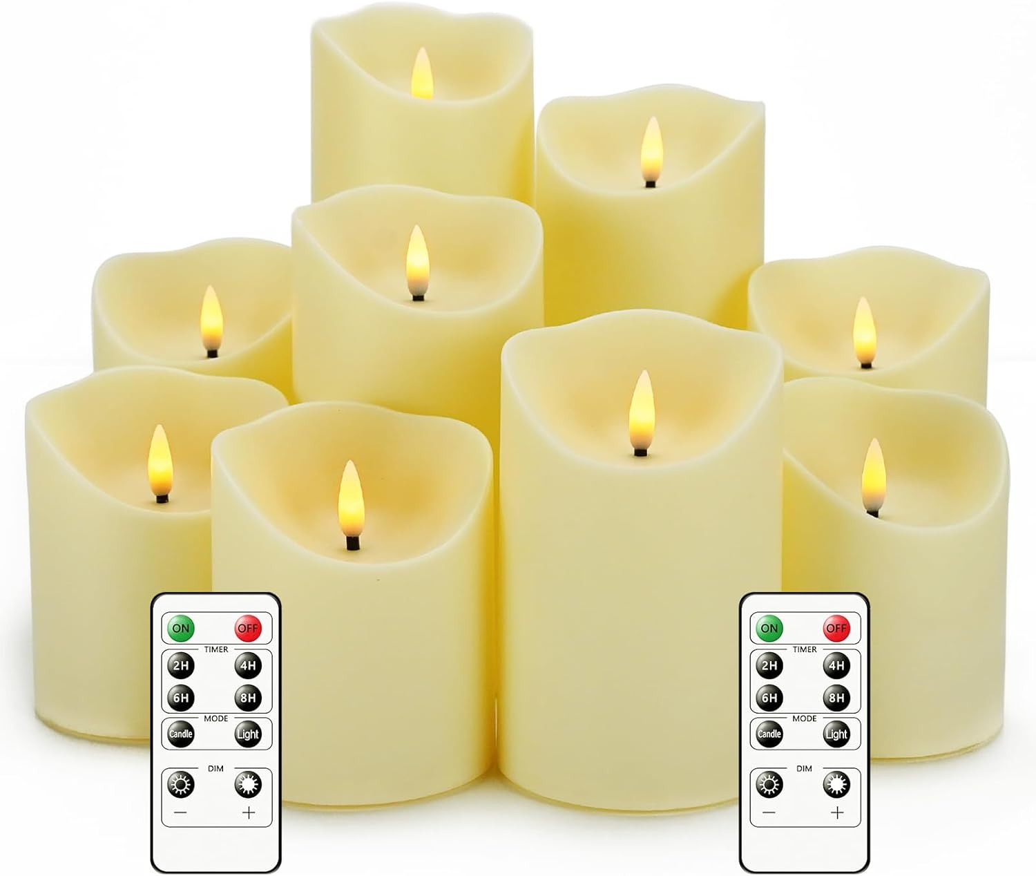 Nimiko Flameless Candles with Remote, Battery Operated