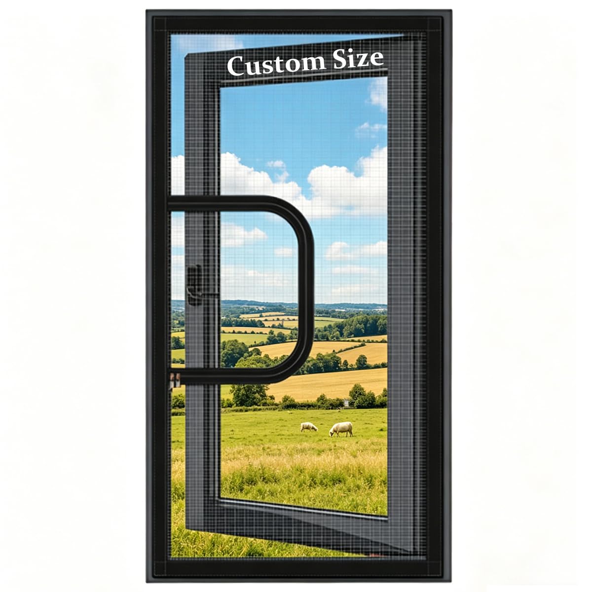 Yuly Custom Fly Screens Windows, Size Window Screen, Mosquito Window Nets To Keep Bugs Out, Insect Mesh Replacement, Cat Safety Net With Self-Adhesive Tape